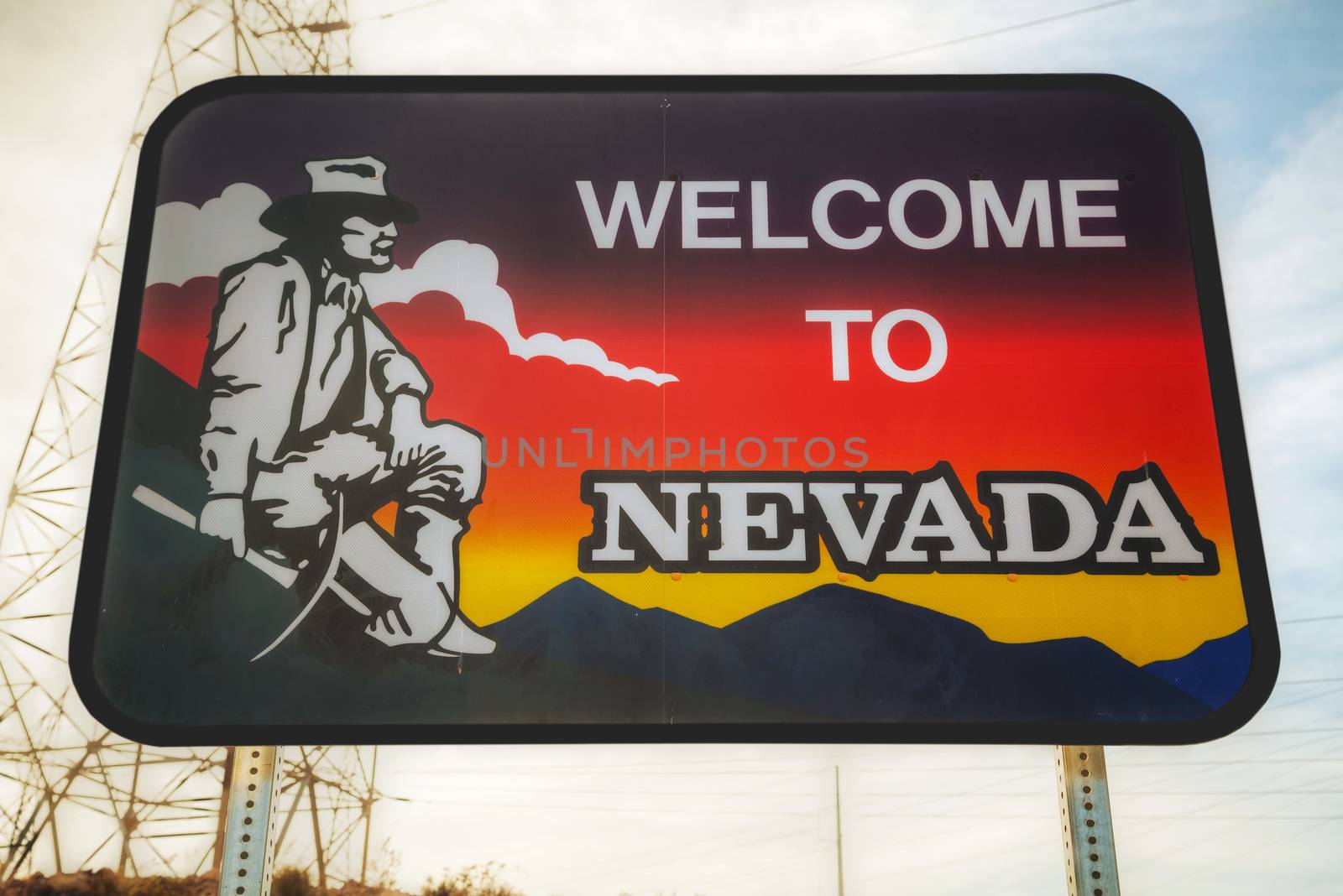 Welcome to Nevada road sign by AndreyKr