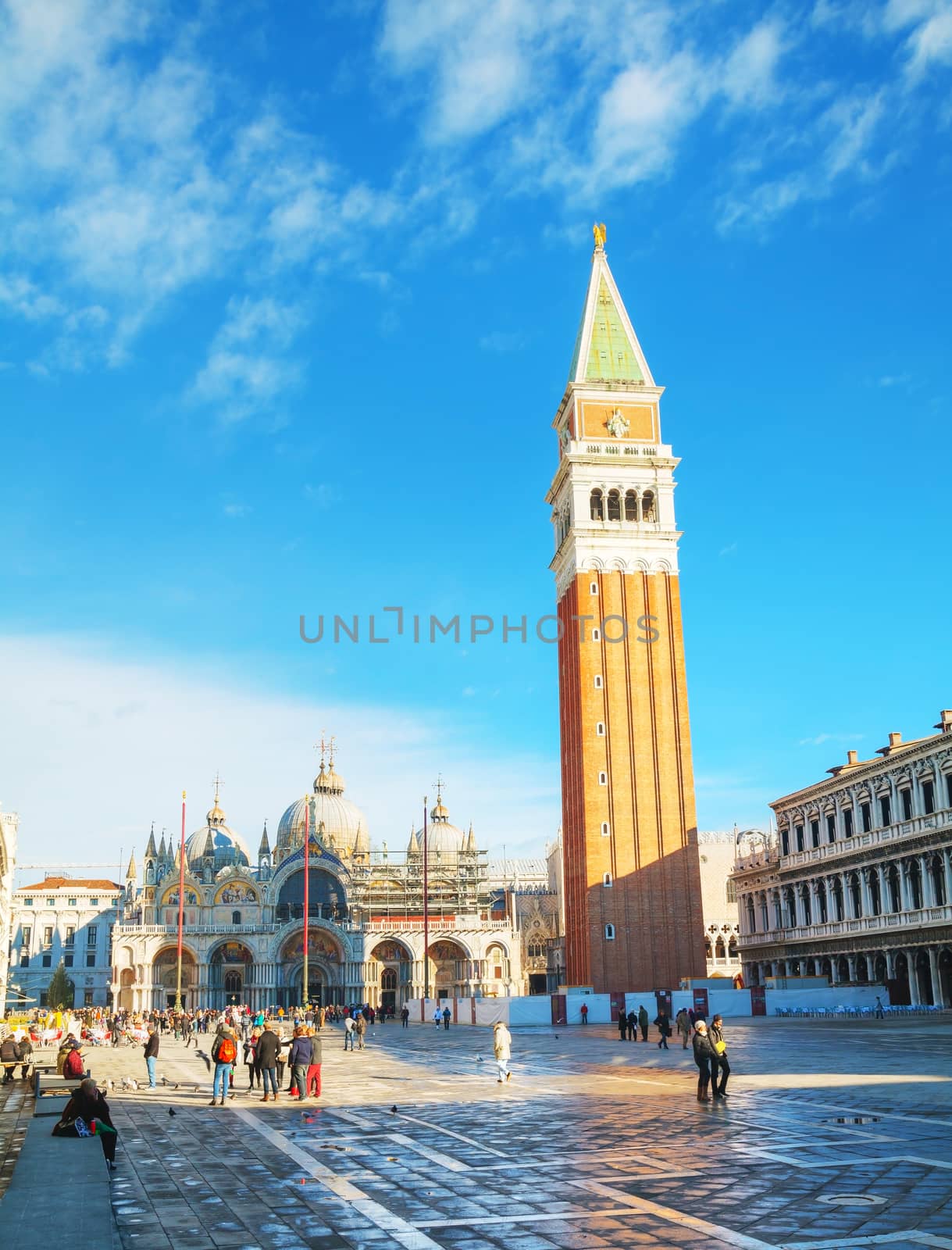 Piazza San Marco on in Venice by AndreyKr