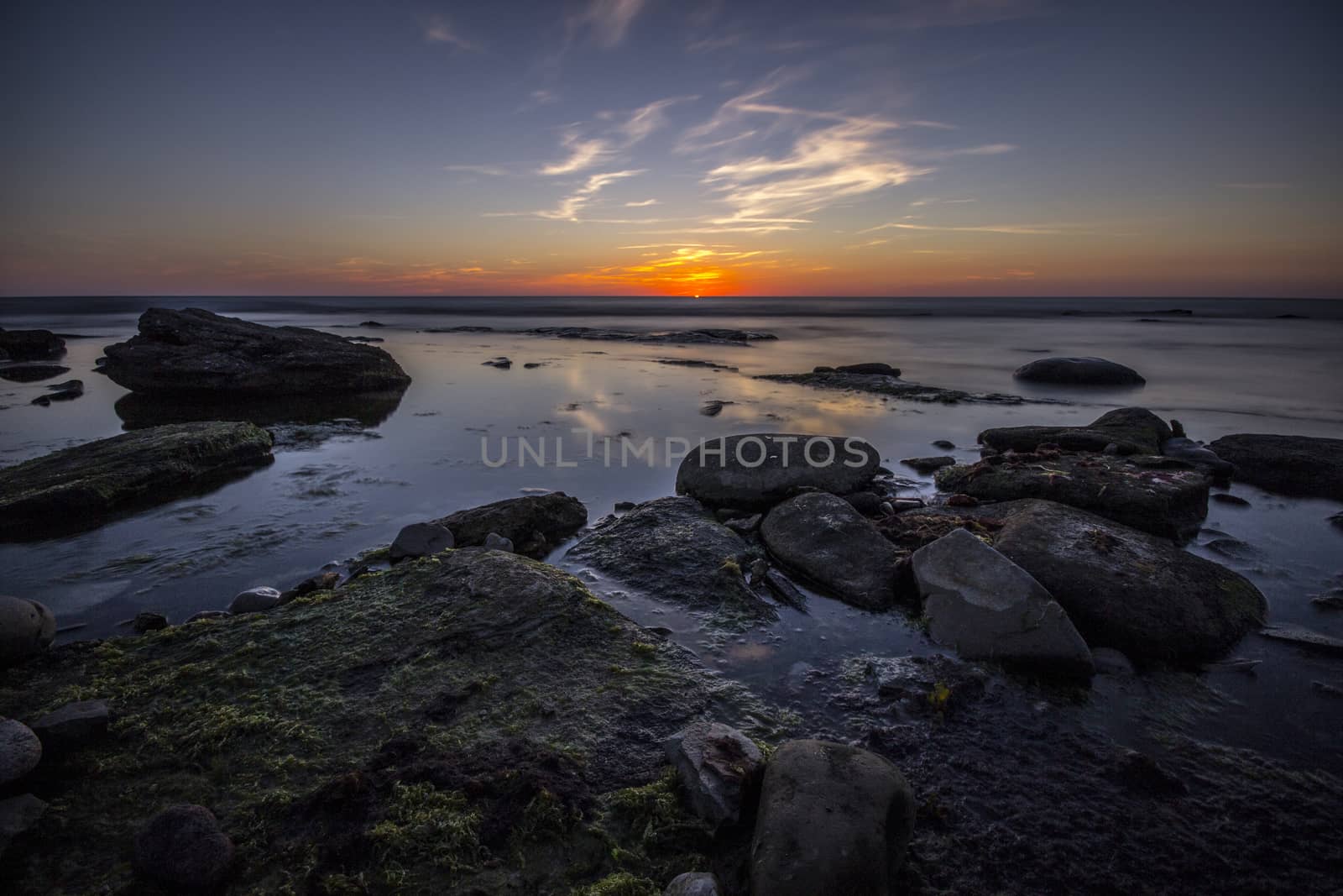 Sunset over Rocky Shore
