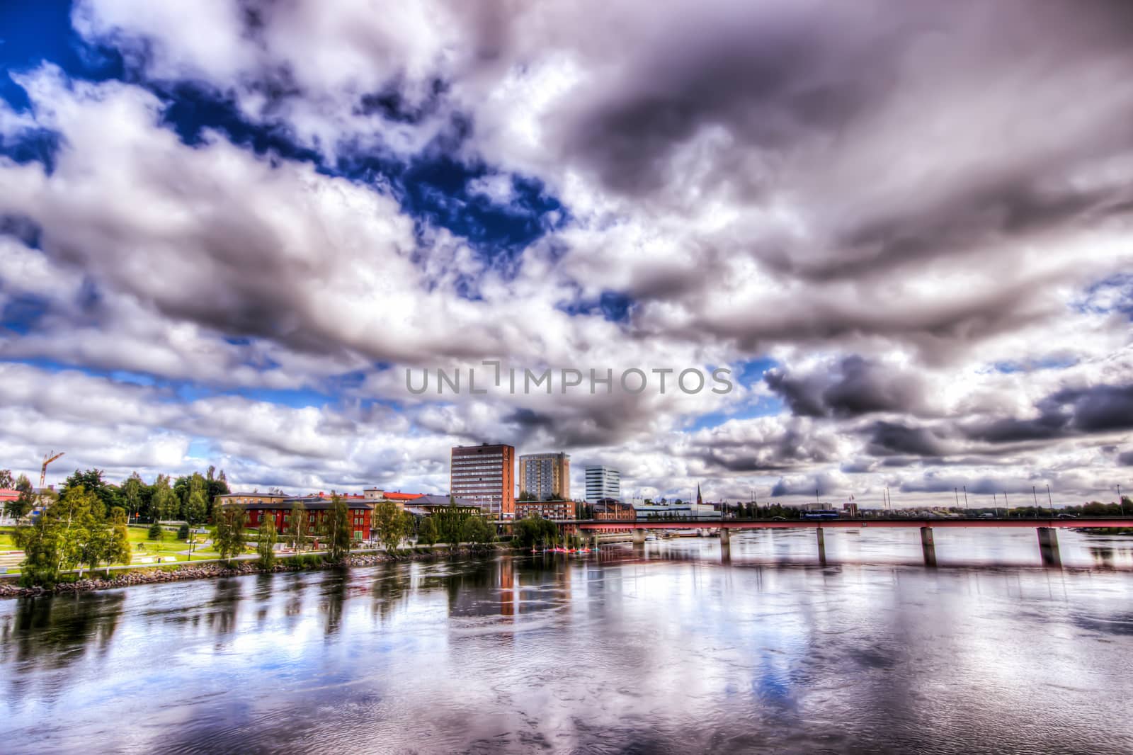 Swedish City With River