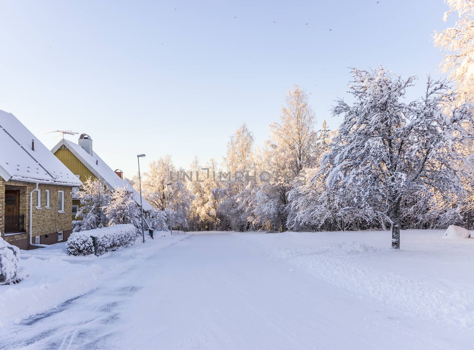 Subarban City Street in Sweden
