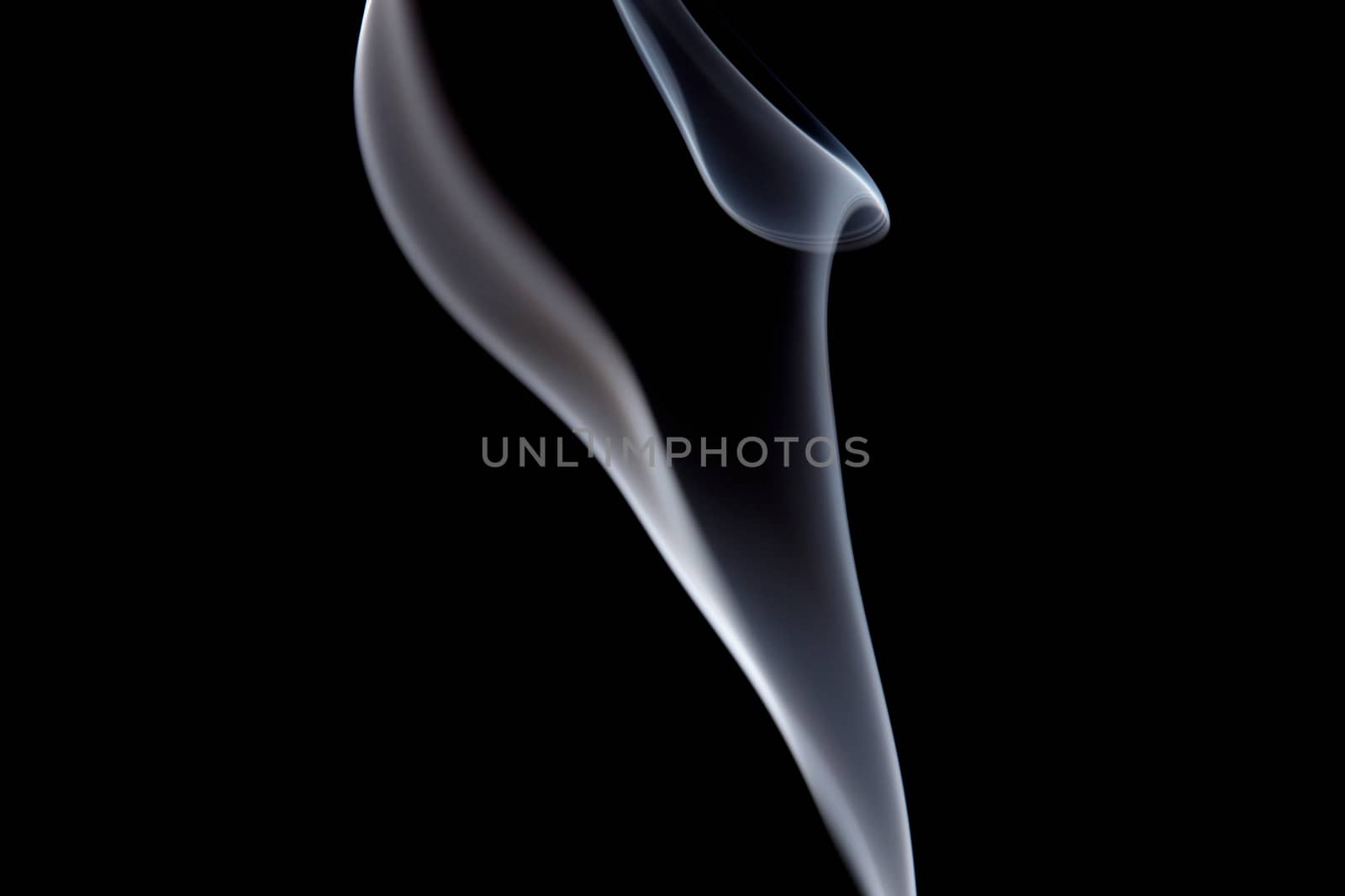 White smoke on a black background