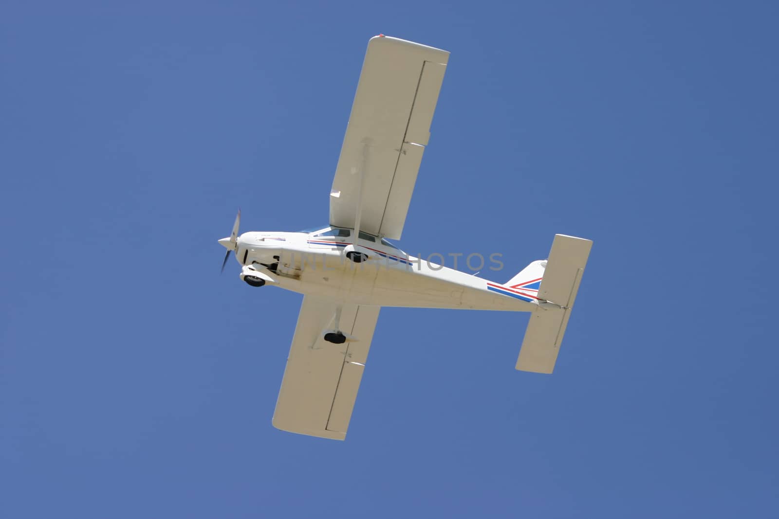 Small Aircraft at the blue sky
