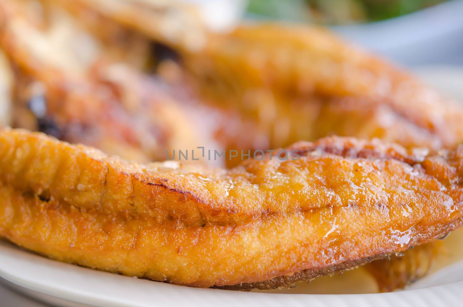 close up fish dish - deep fried fish