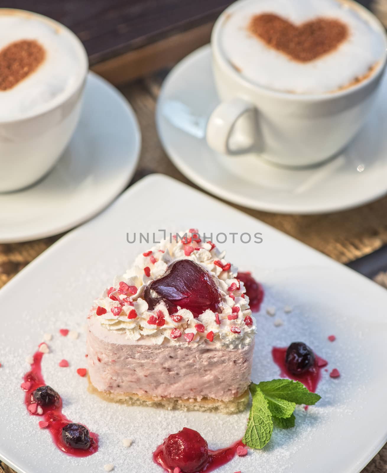 tasty heart shaped valentine cake