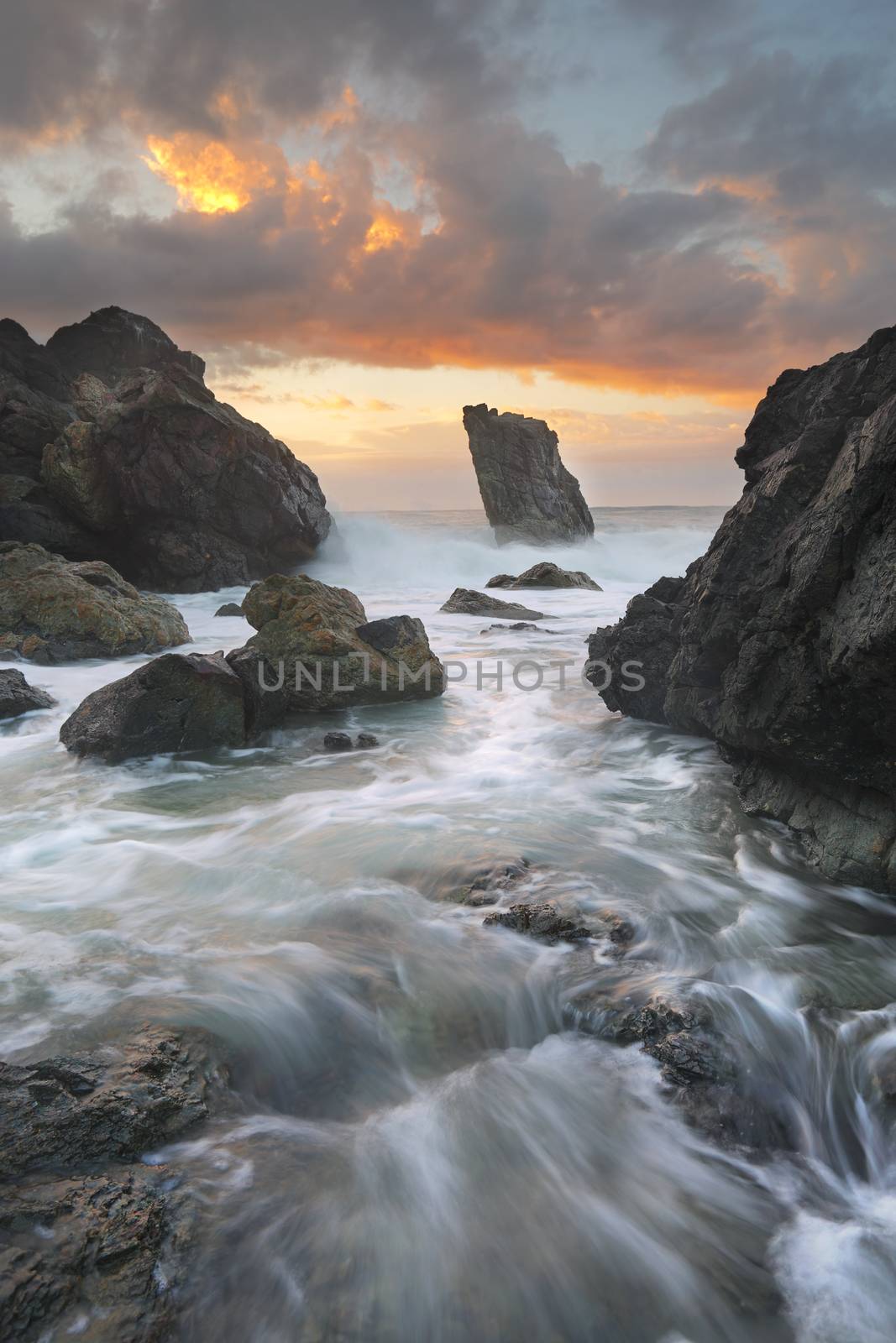 Nice flows coming through the channel of rocks at Lighthouse Beach kept things interesting at sunrise