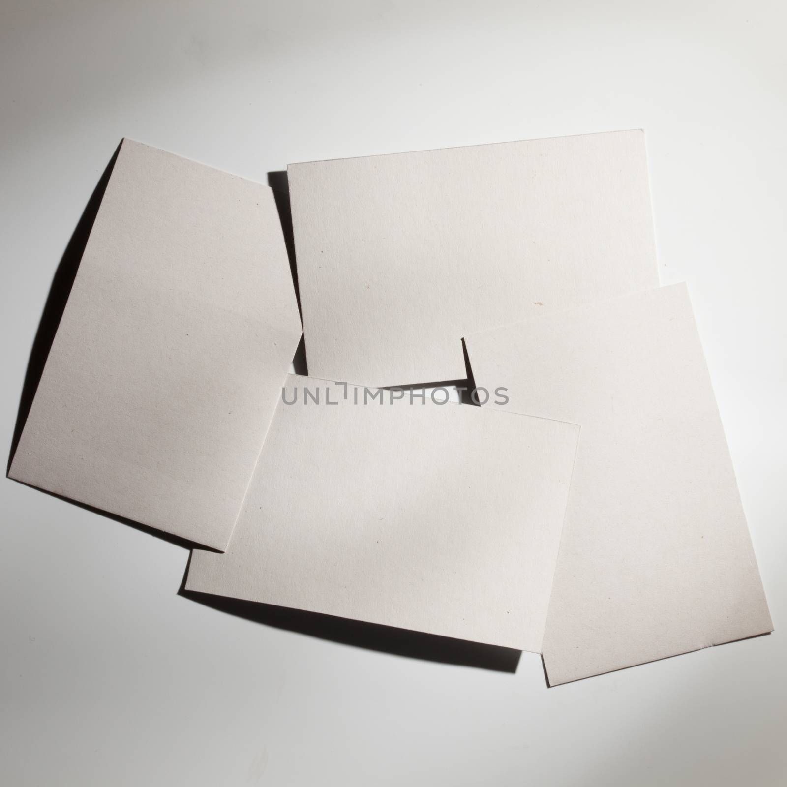 Stack of blank white business cards by sarymsakov