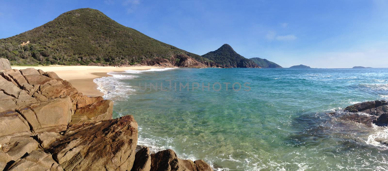 Wreck Beach in Port Stephens is part of the Tomaree National Park and can only be accessed by a walking track.