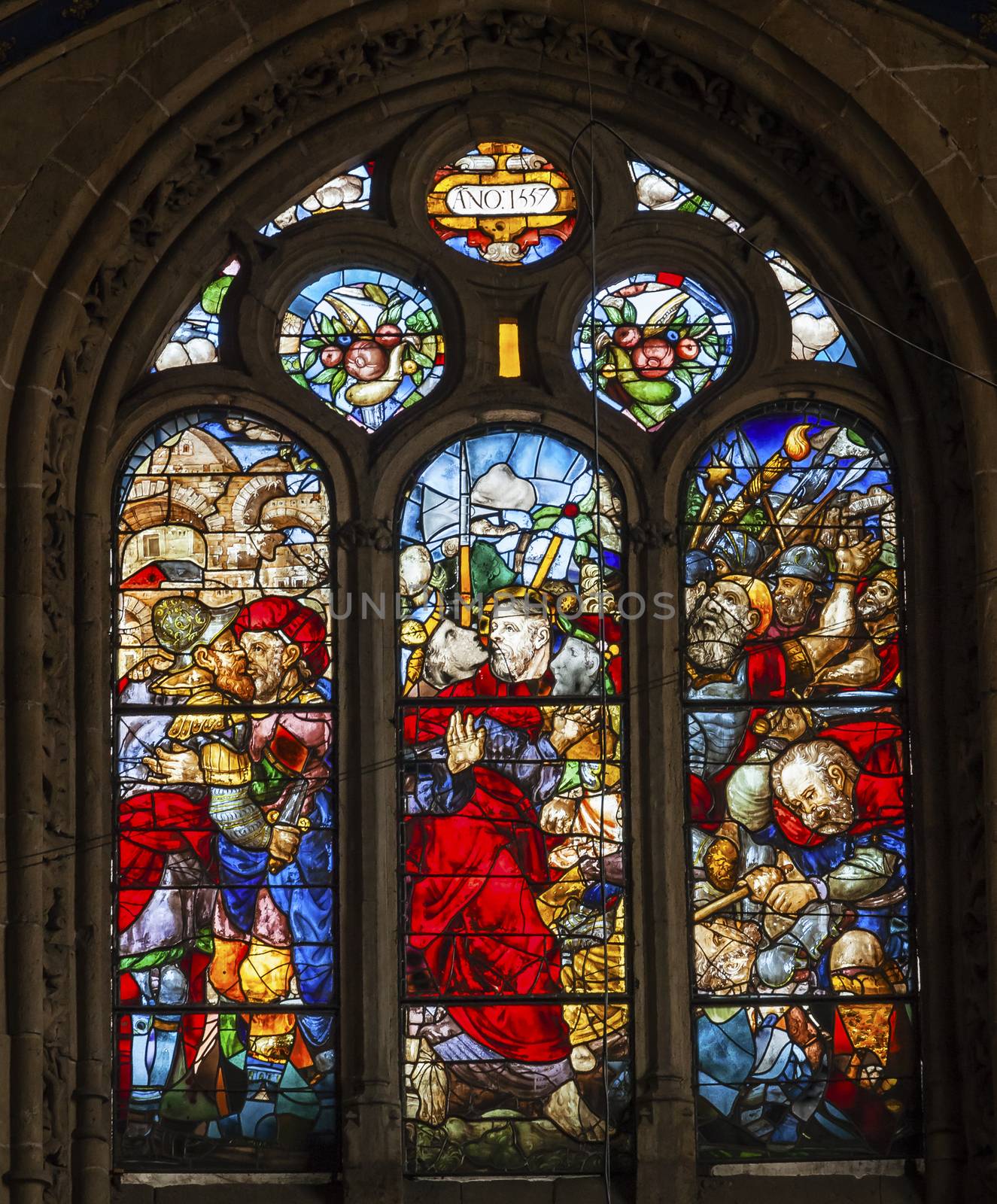 King Ferdinand 1559 Stained Glass Salamanca New Cathedral Spain by bill_perry