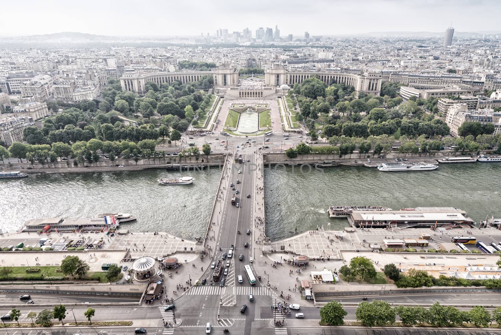 Paris, France. Beautiful city aerial skyline.