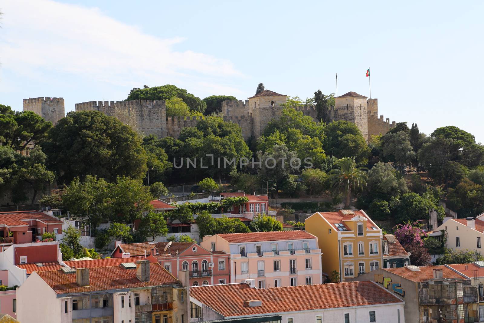 A view on the city of Lisbon - castle