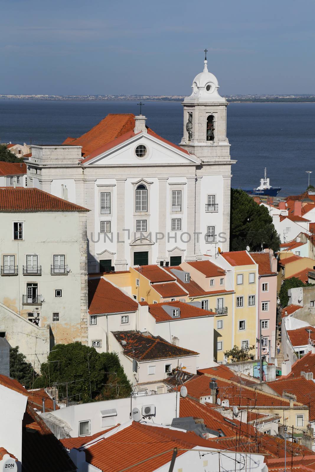 A view on the city of Lisbon - church
