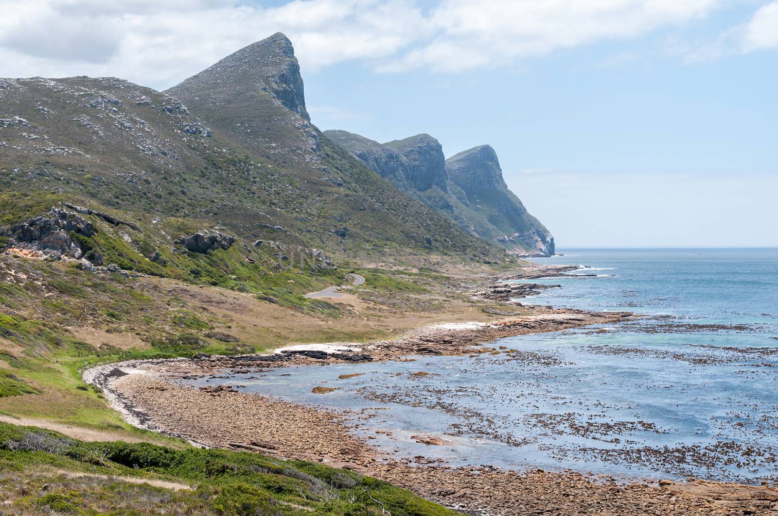 Beach scene at Bordjiesrif in the Cape Point section of the Table Mountain National Park in Cape Town
