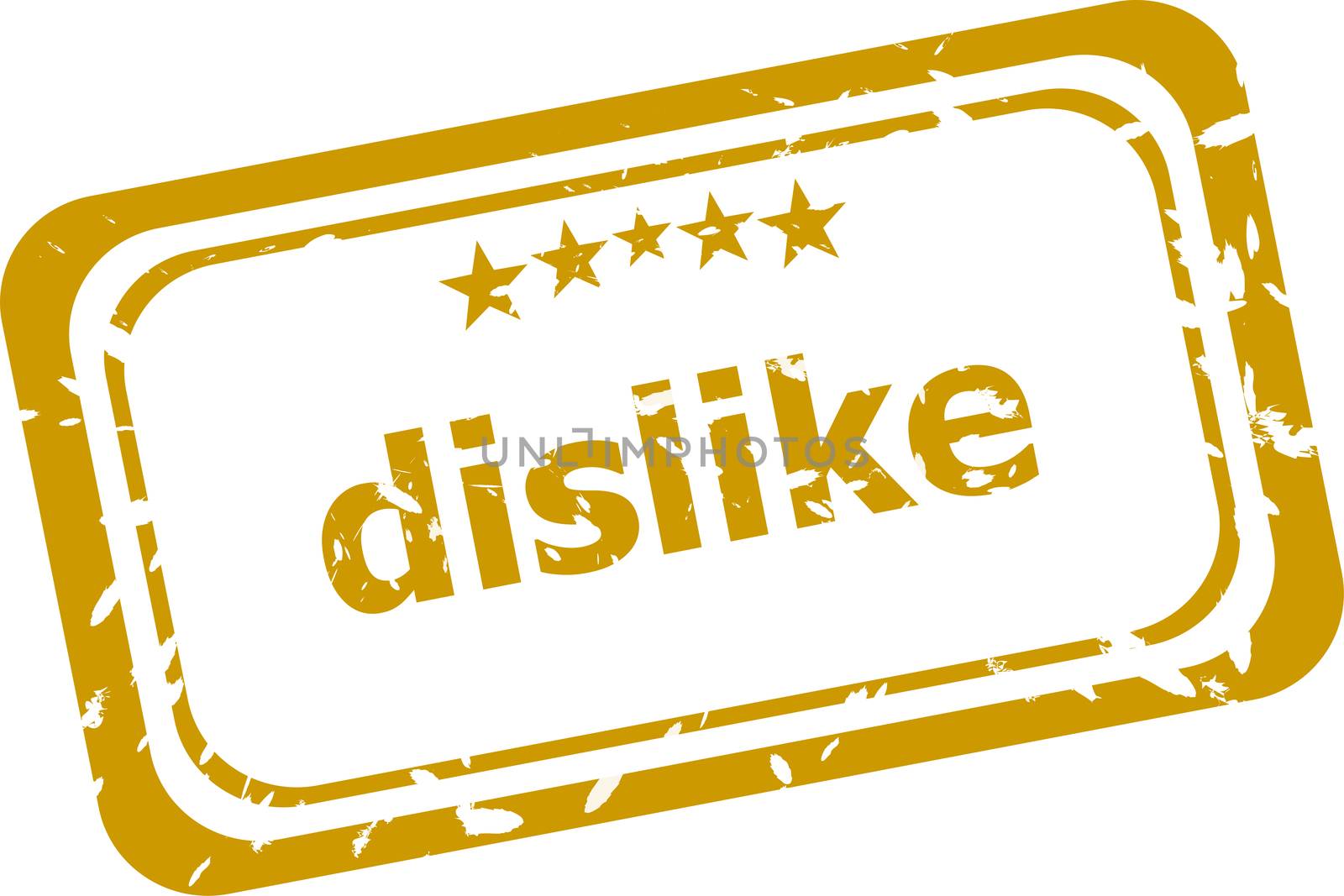 dislike stamp isolated on white background