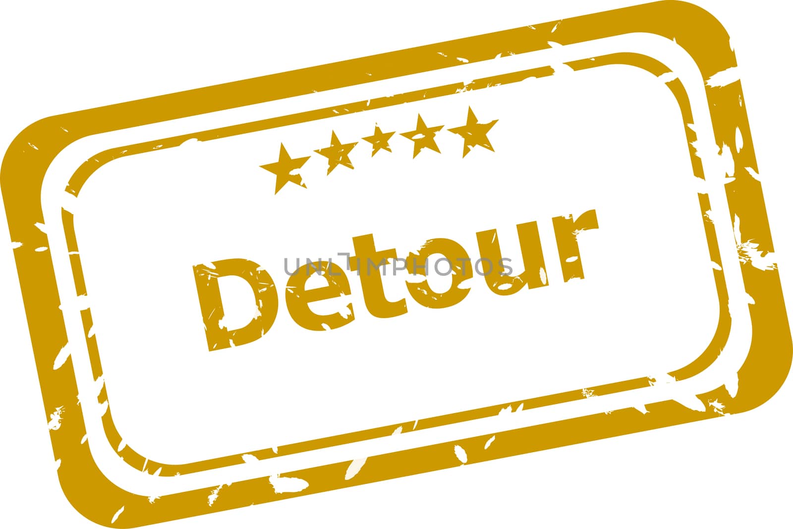 detour stamp isolated on white background