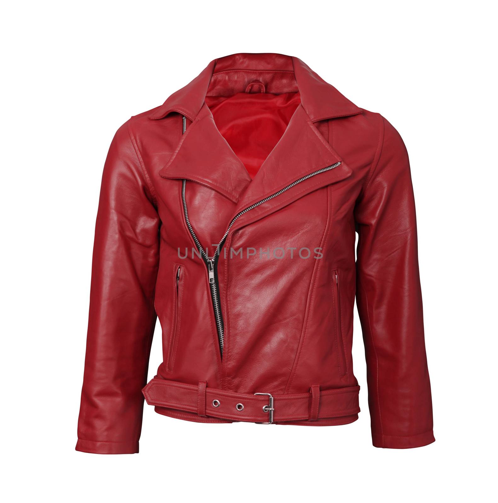 red leather jacket