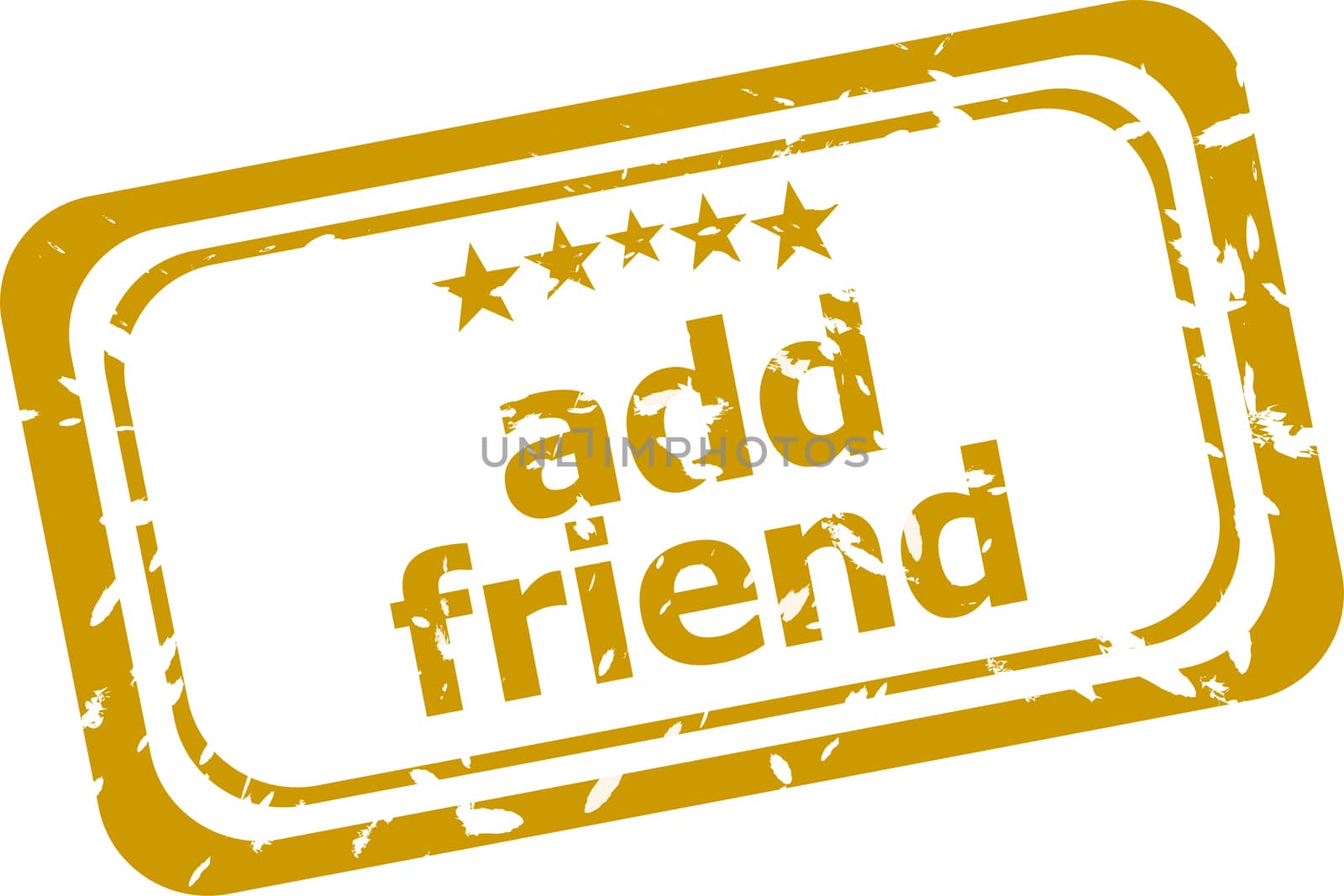 add friend stamp isolated on white background