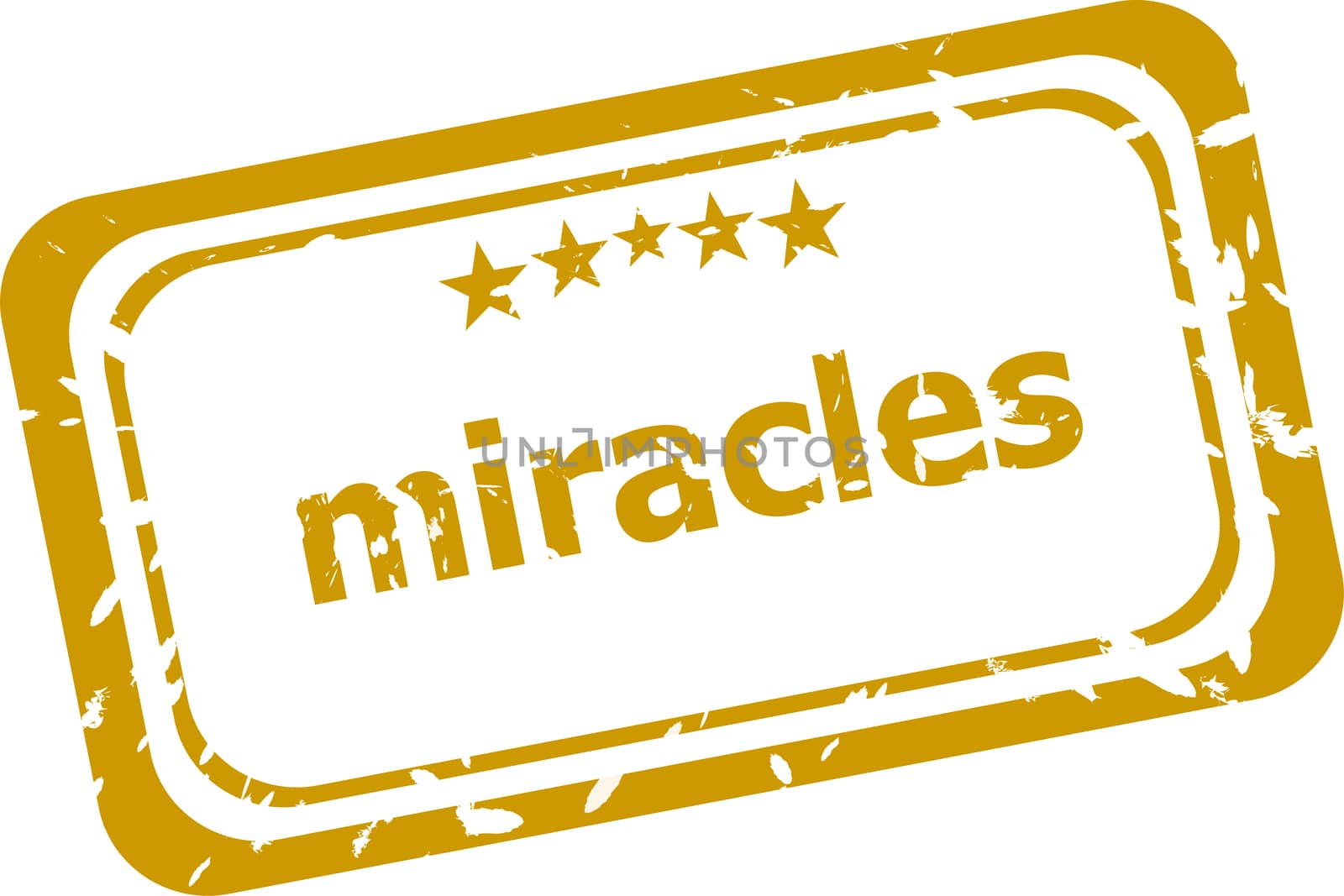 miracles stamp isolated on white background
