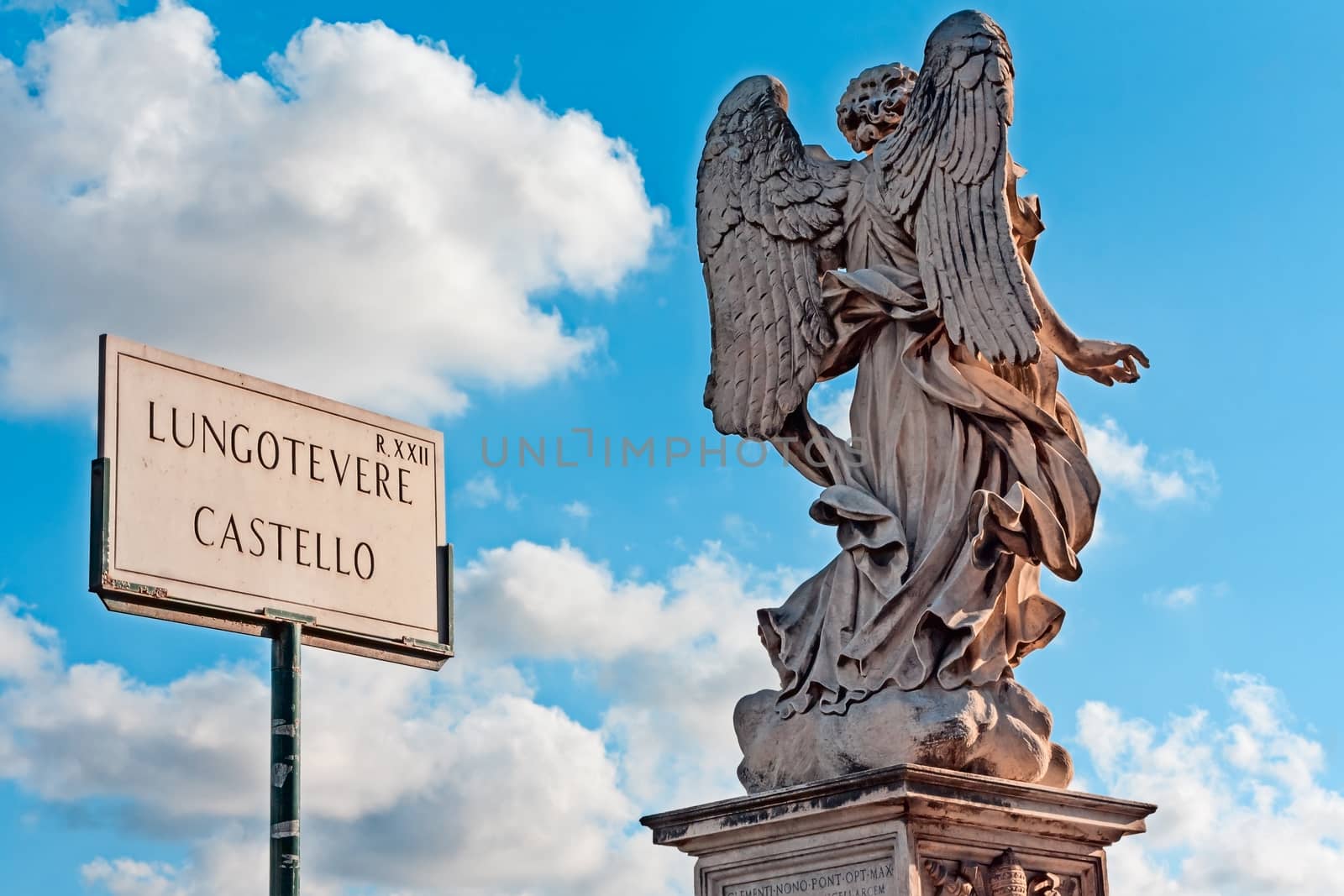 statue of angel in rome