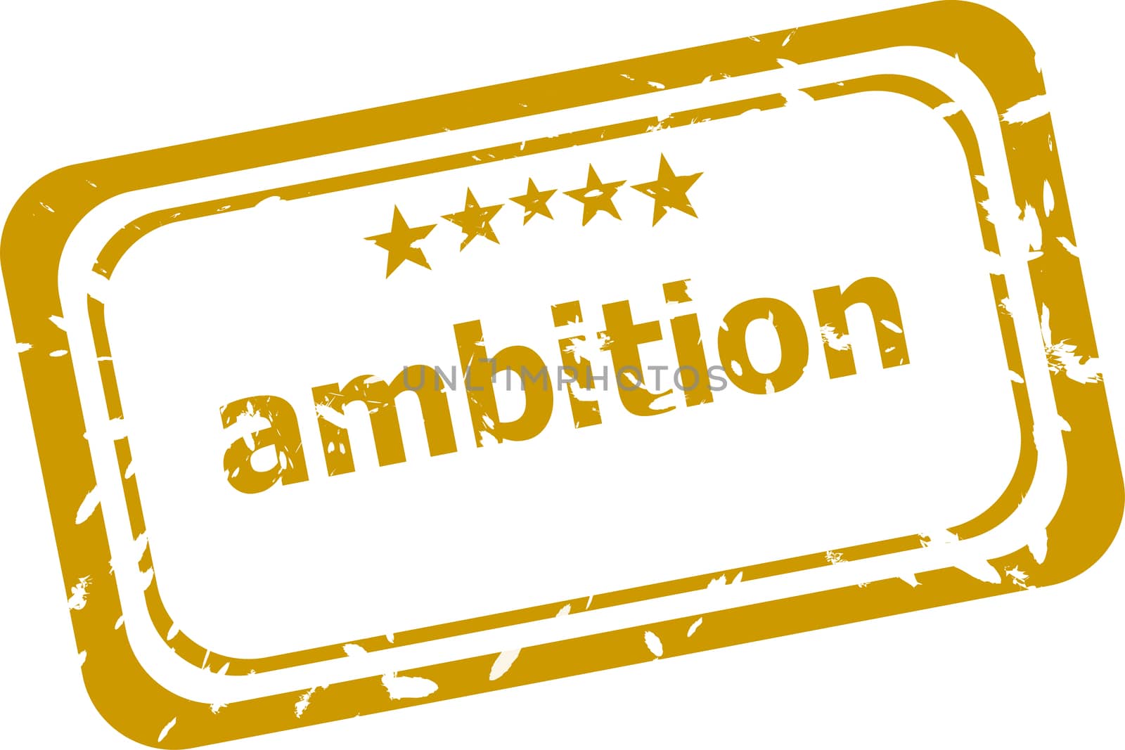 ambition stamp isolated on white background