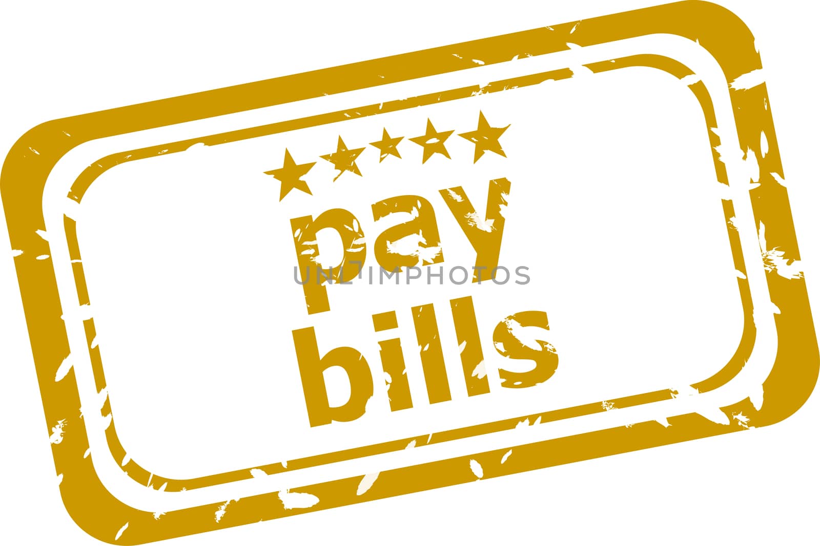 pay bills stamp isolated on white background