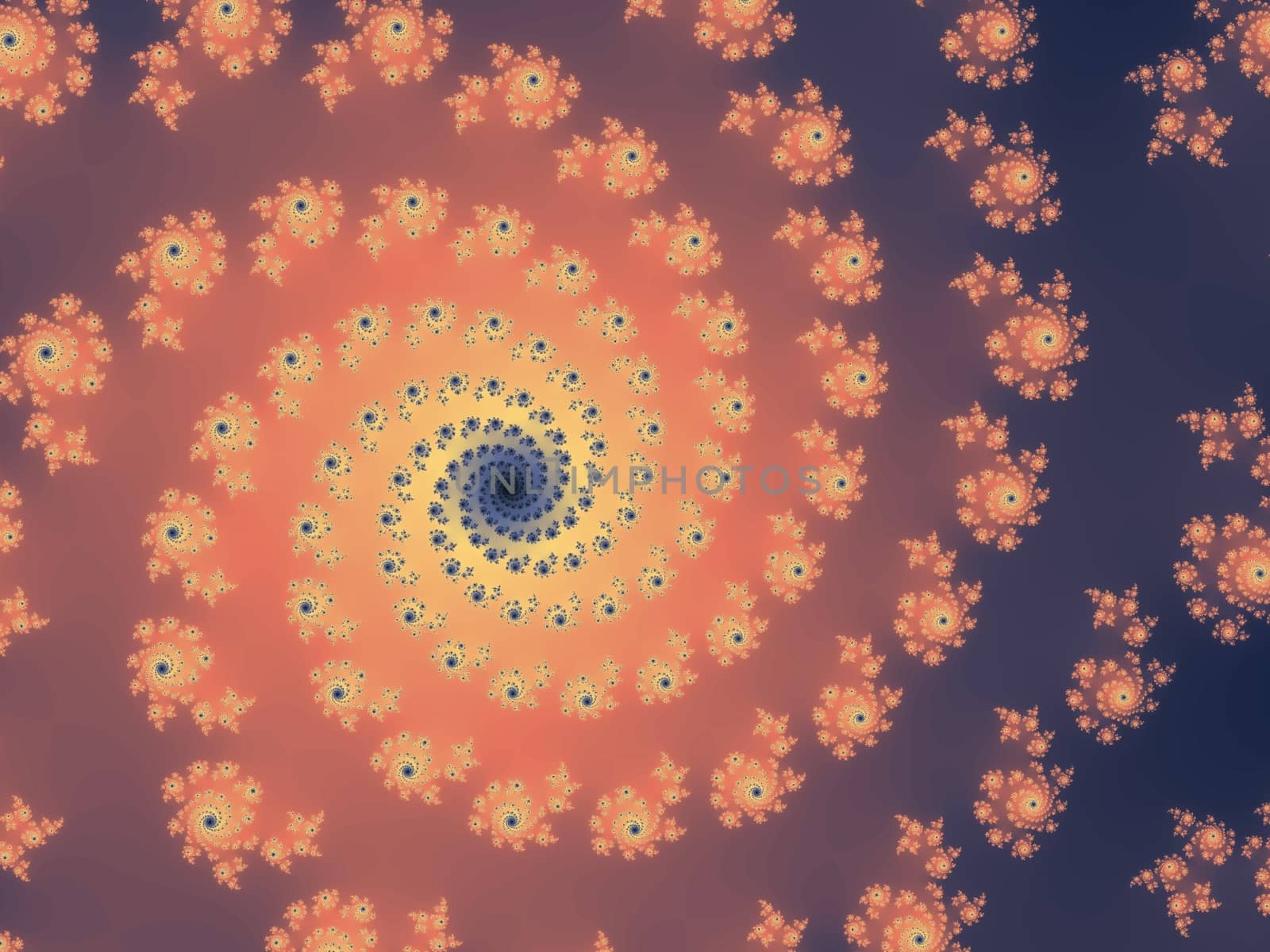 Digital computer graphic - rendering. Abstraction background with fractal spiral for design.