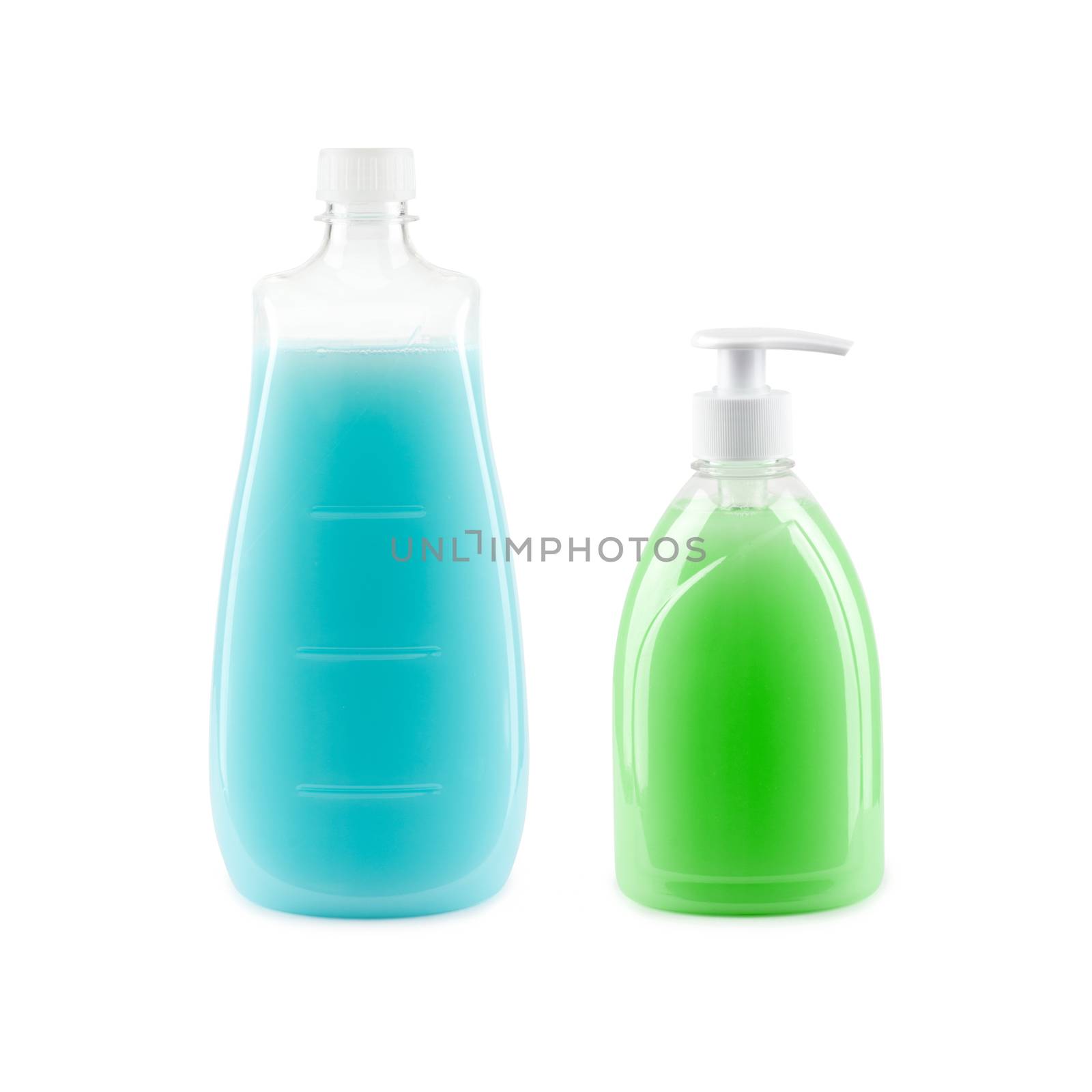 Two bottles with liquid soap