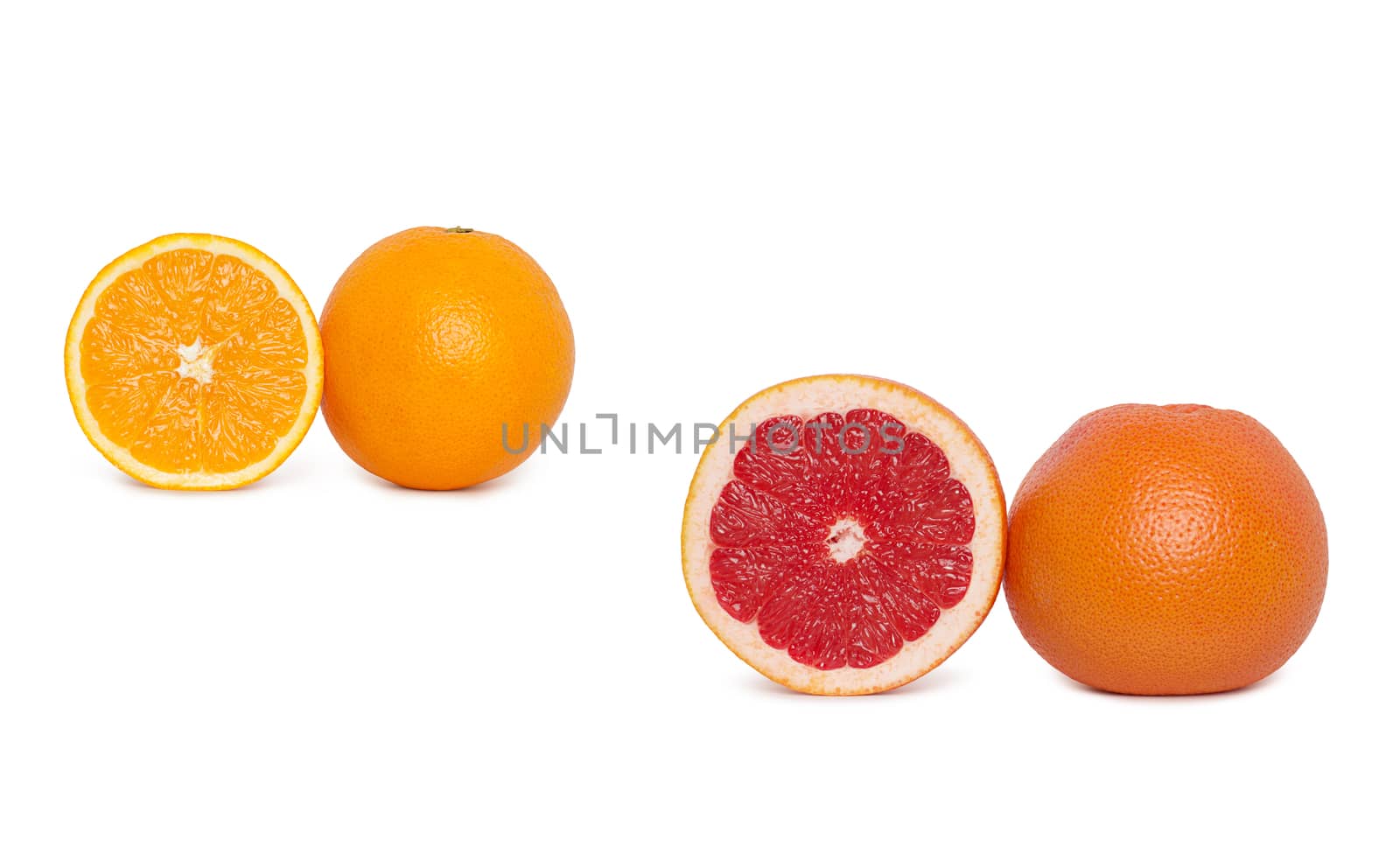ripe orange with grapefruit