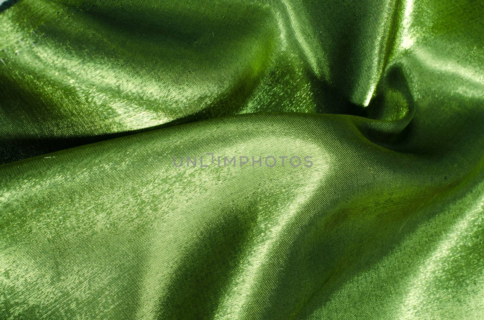 green silk fabric by sarkao