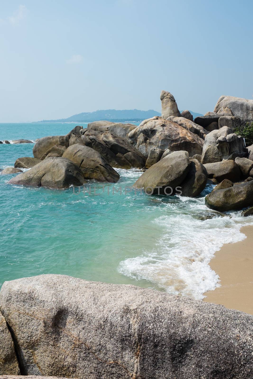 Stone at part of Lamai beach,Samui, Thailand