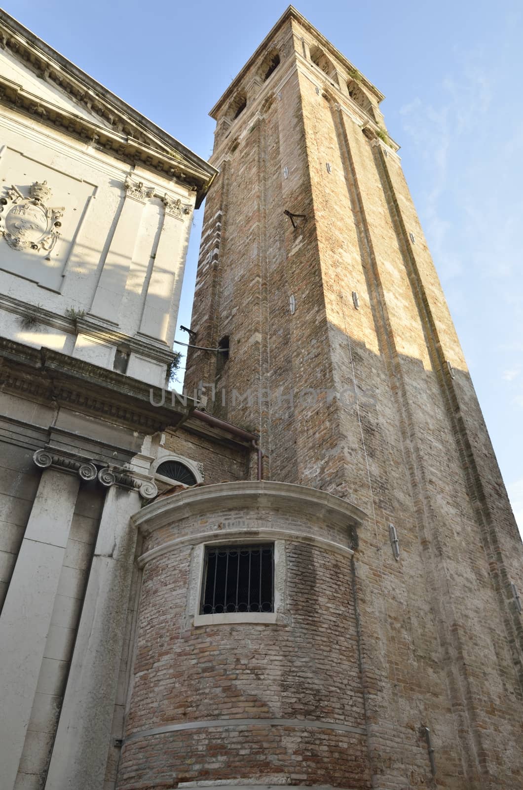 Tower of the Church of Dan Silvestro in Venice, Italy.
