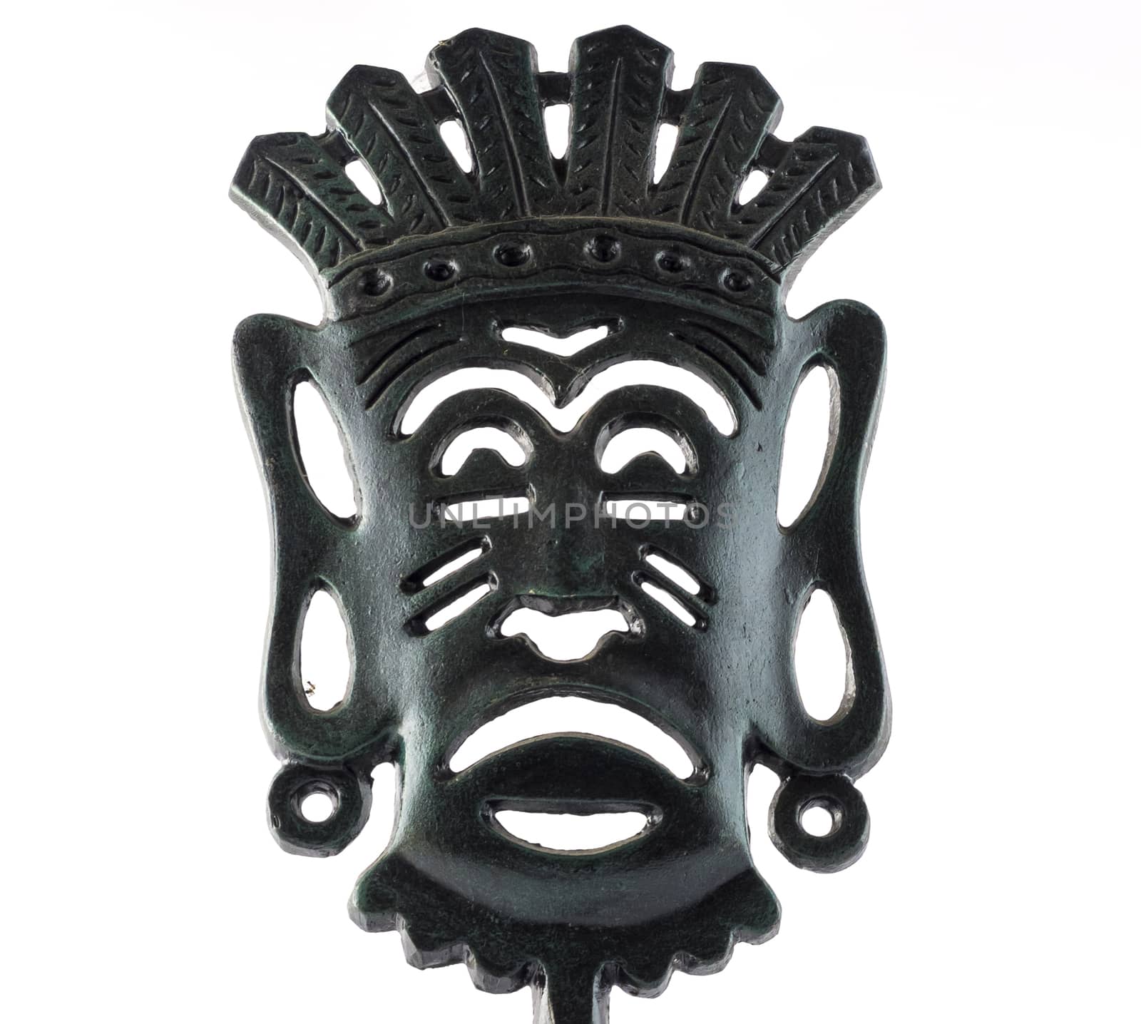 African mask isolated on a white background.