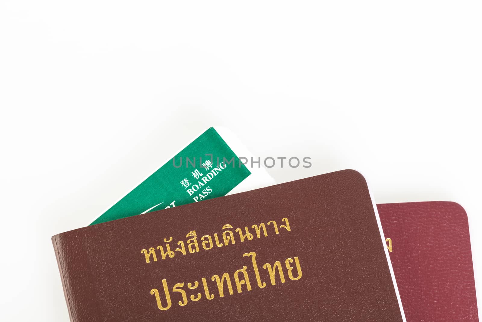 Passport Thailand for travel concept on white background by FrameAngel