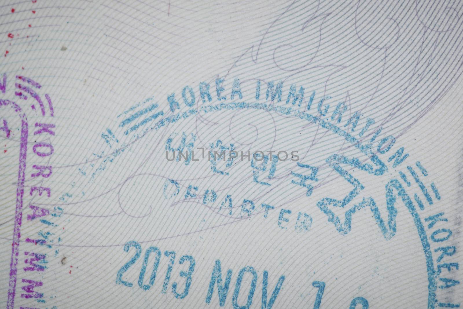 admitted stamp of Korea Visa for immigration travel concept by FrameAngel