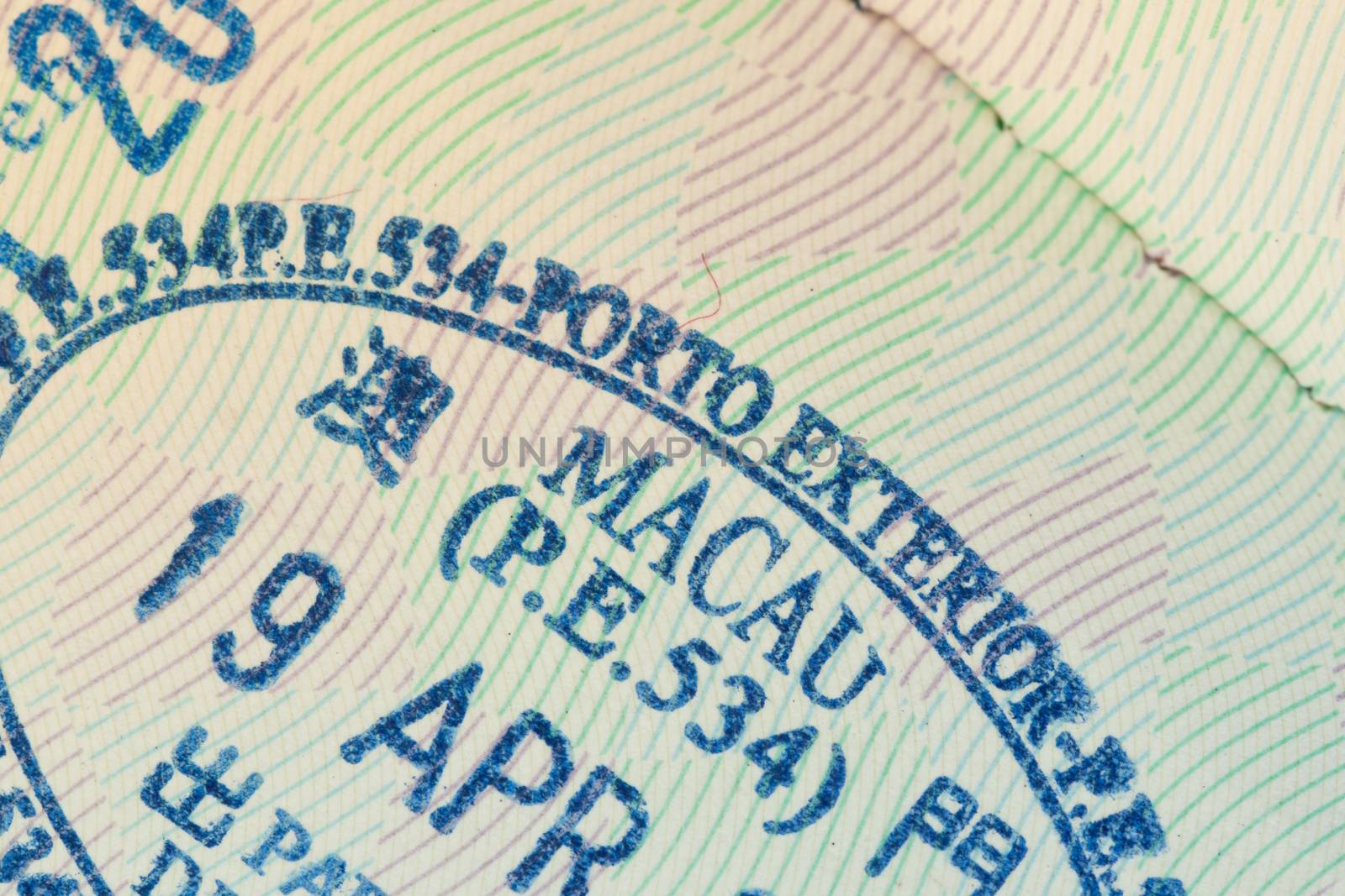 admitted stamp of macau Visa for immigration travel concept by FrameAngel