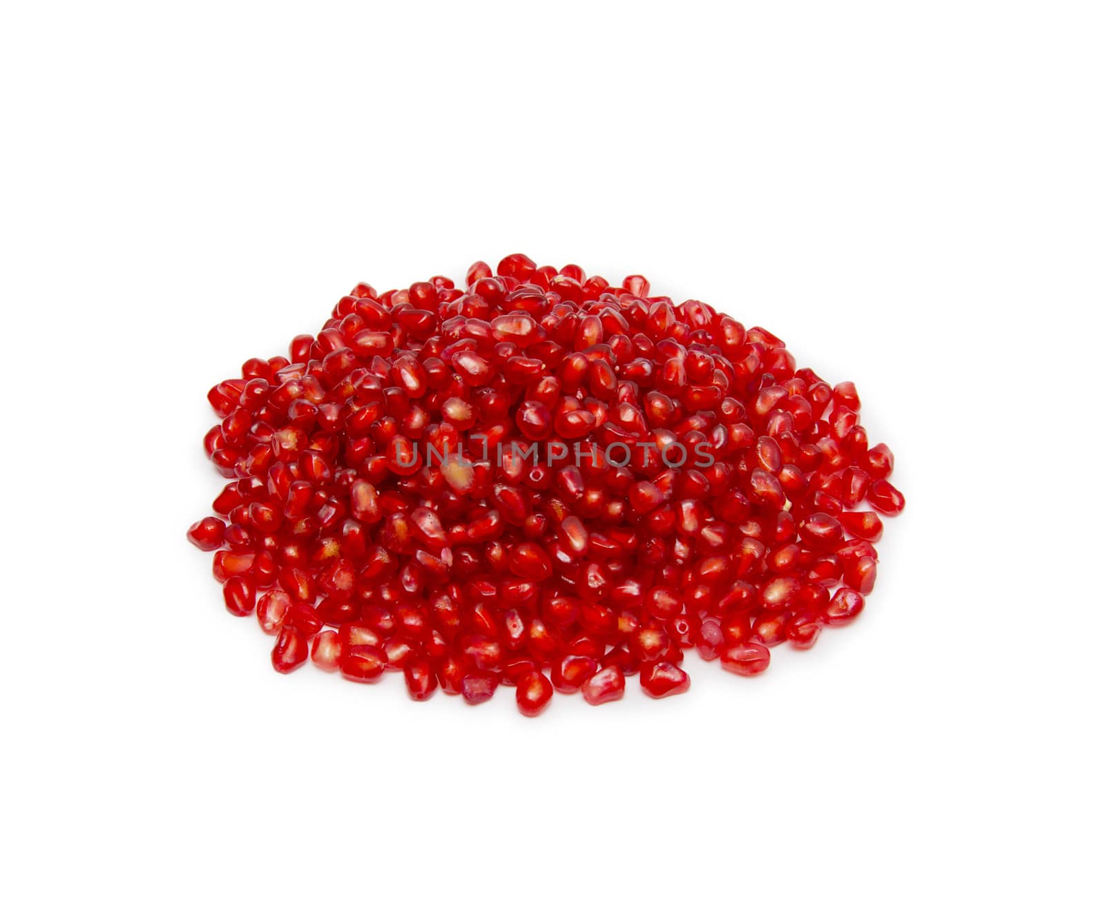 Ripe pomegranate fruit isolated on white background cutout