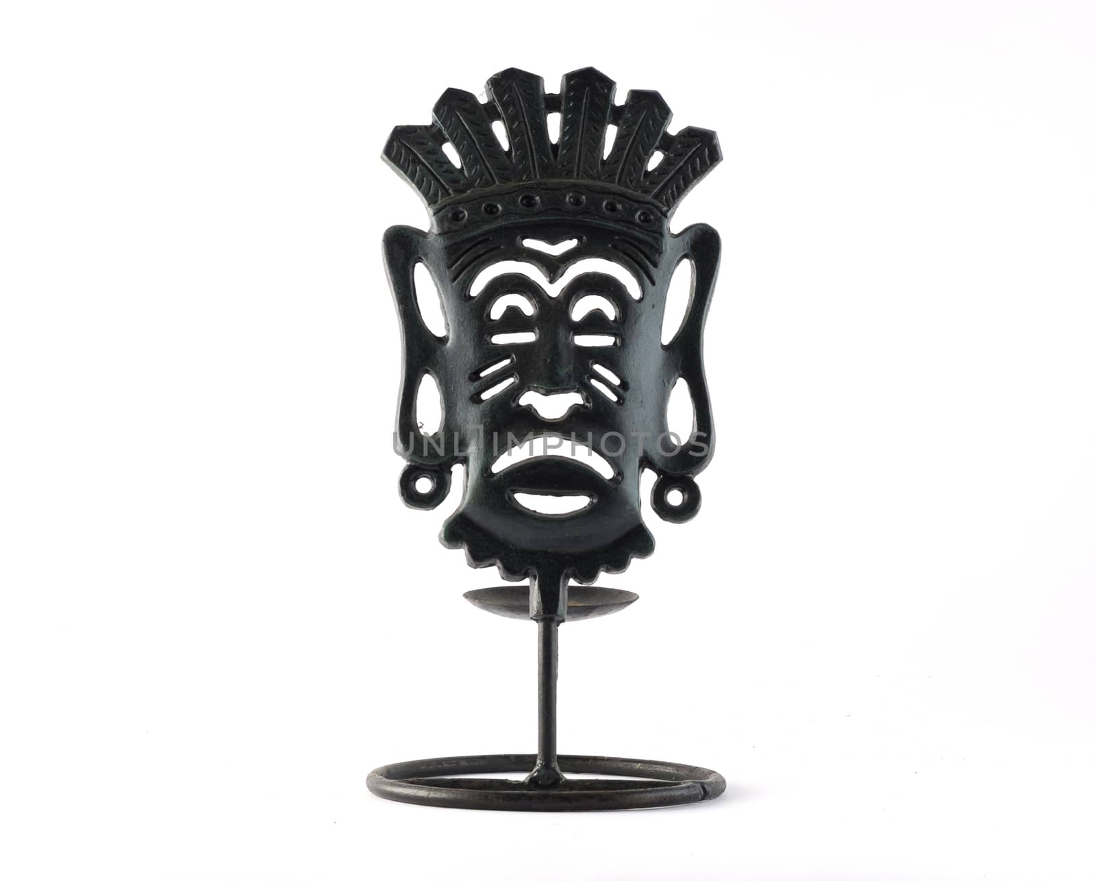 African mask isolated on a white background.