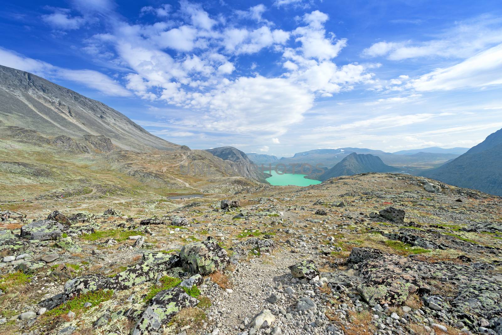 Besseggen Ridge in Jotunheimen National Park wide by Nanisimova