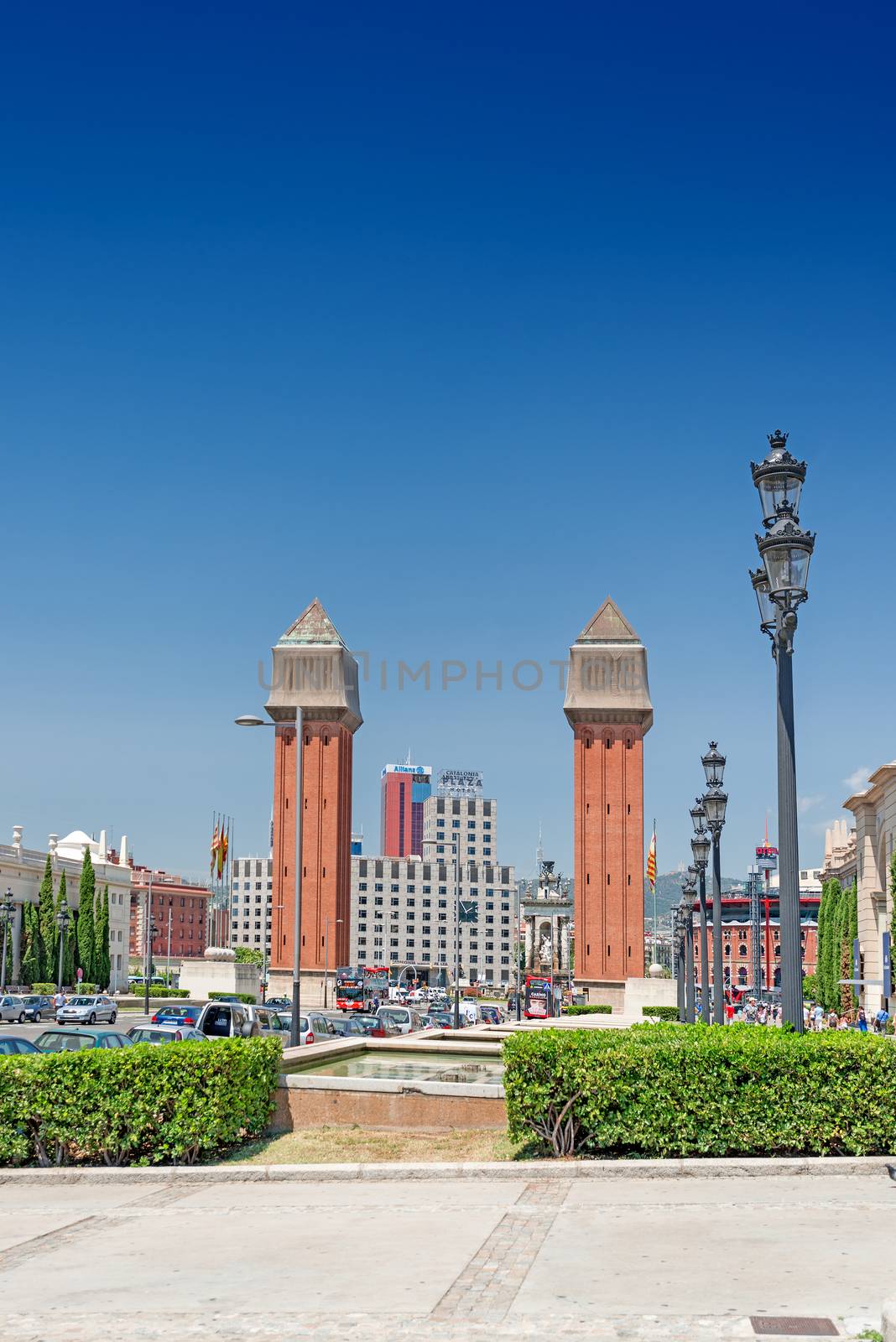 View in Barcelona on Placa De Espanya by Nanisimova
