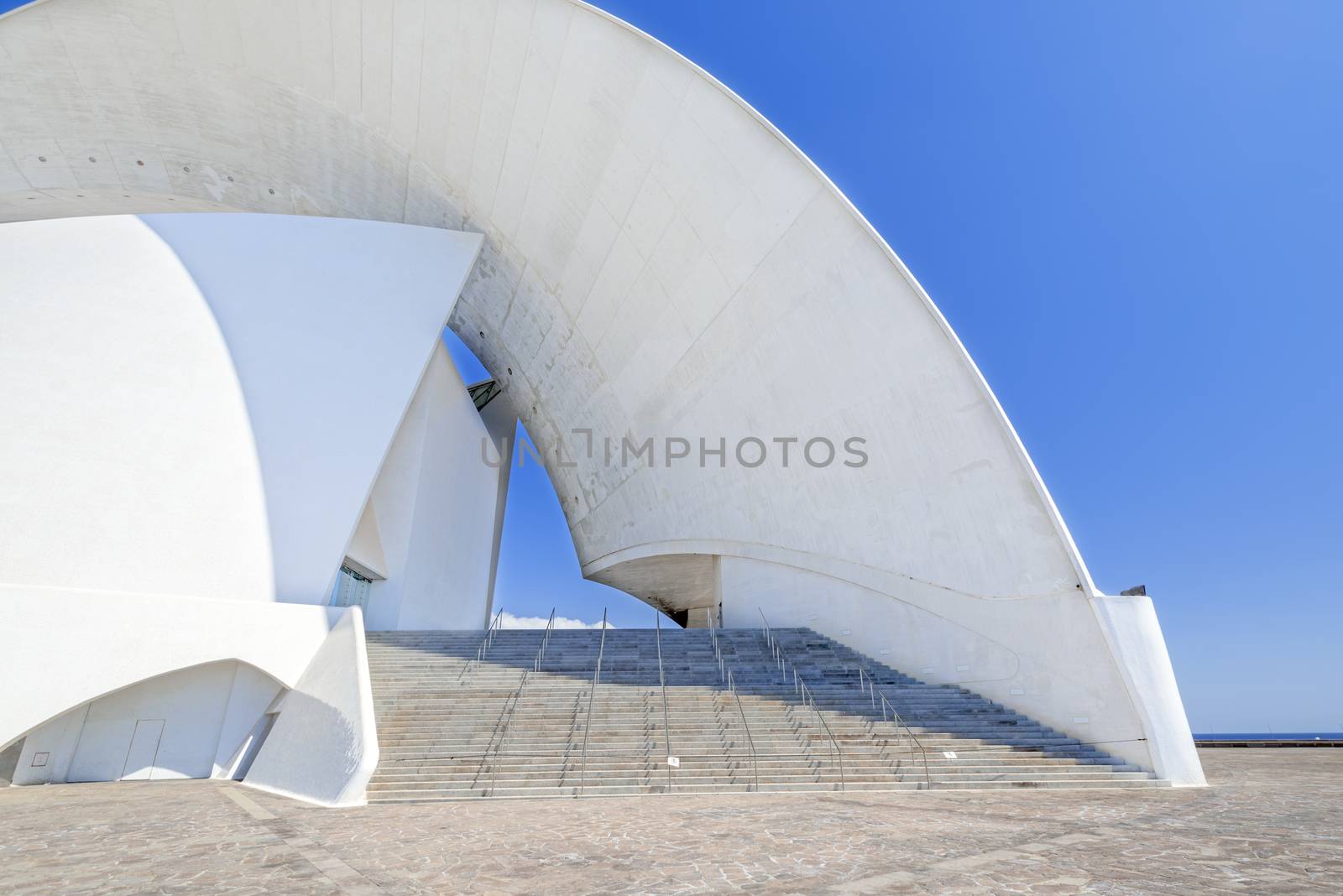 Auditorio in Santa Cruz de Tenerife side view by Nanisimova