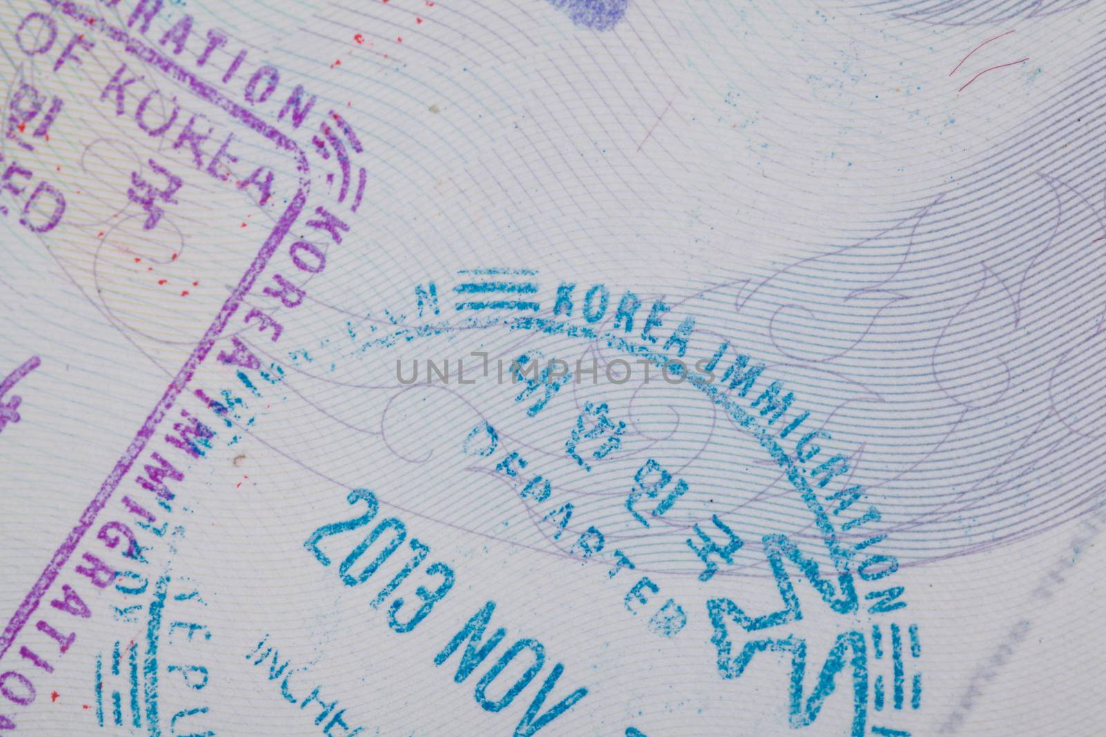 admitted stamp of Korea Visa for immigration travel concept by FrameAngel