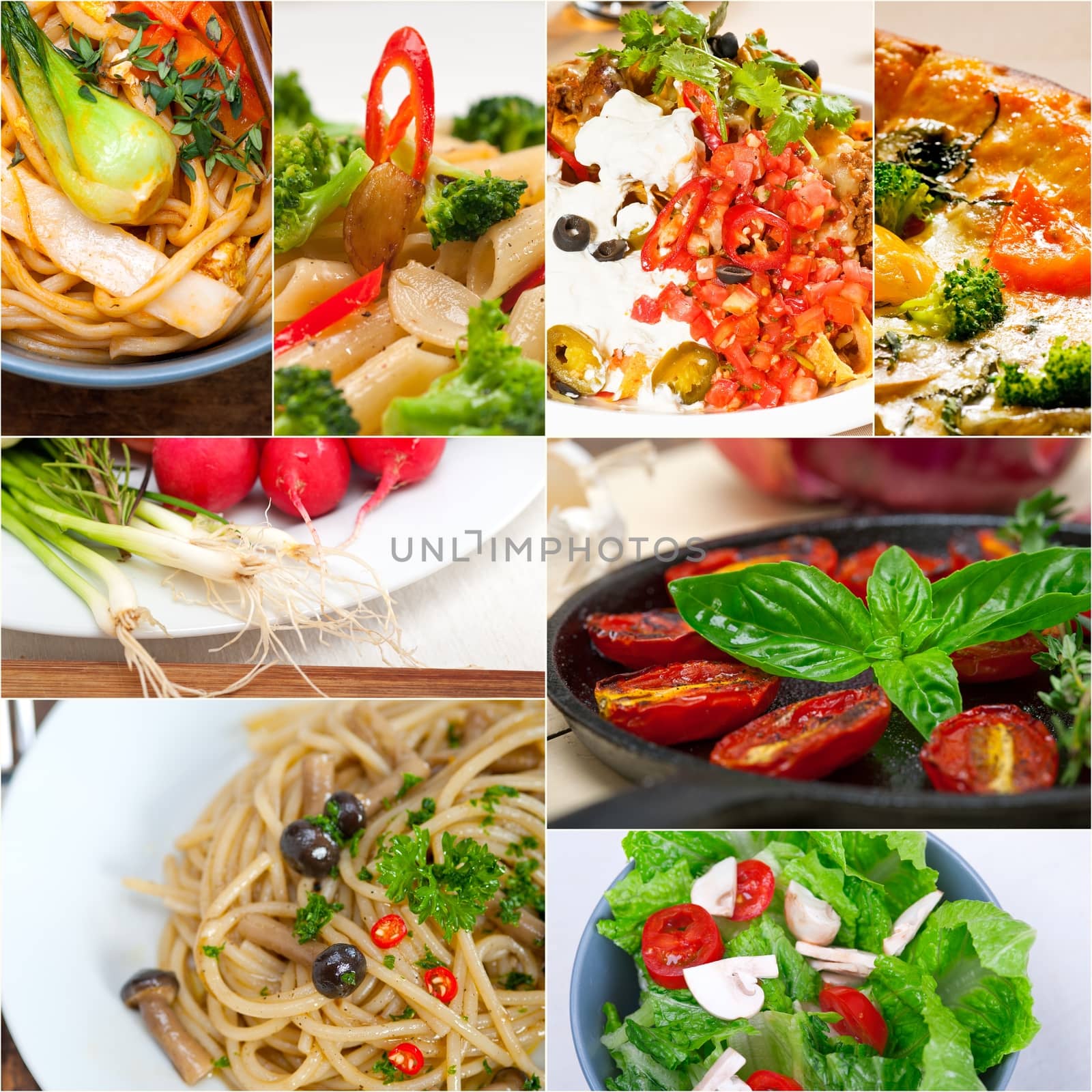 healthy Vegetarian vegan food collage by keko64