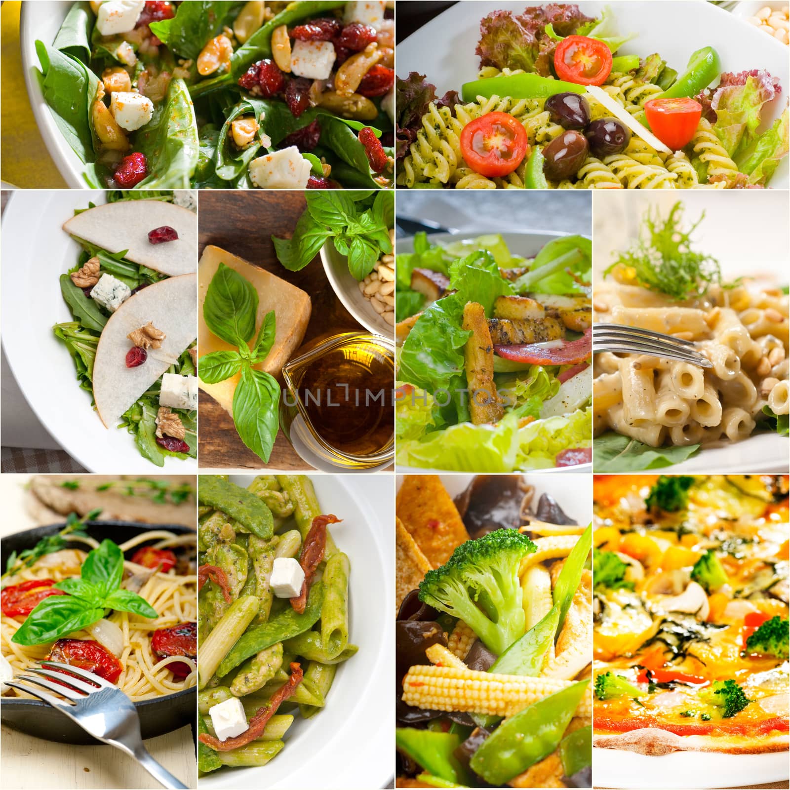 healthy and tasty Italian food collage by keko64