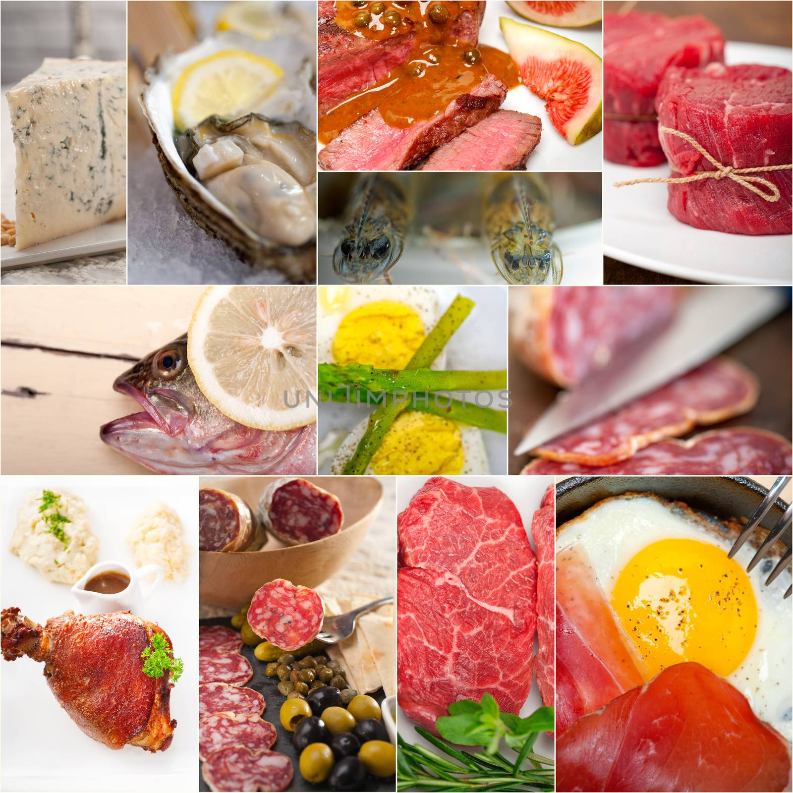 high protein food collection collage by keko64