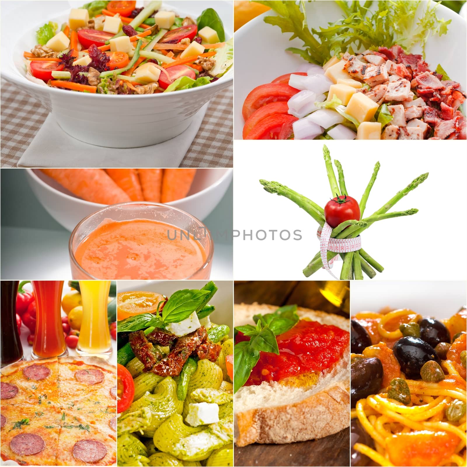 healthy Vegetarian vegan food collage by keko64