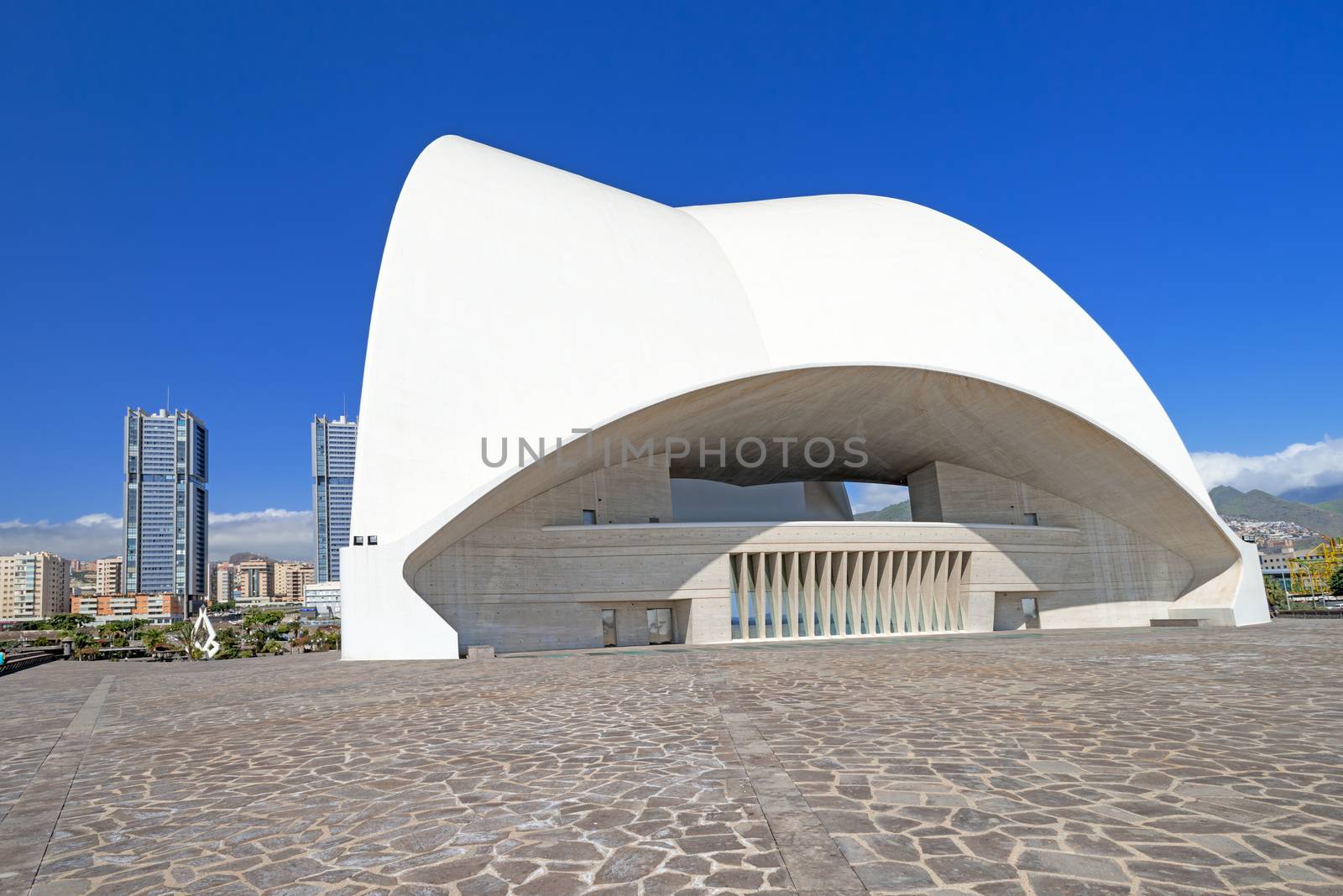 Auditorio in Santa Cruz de Tenerife back view by Nanisimova