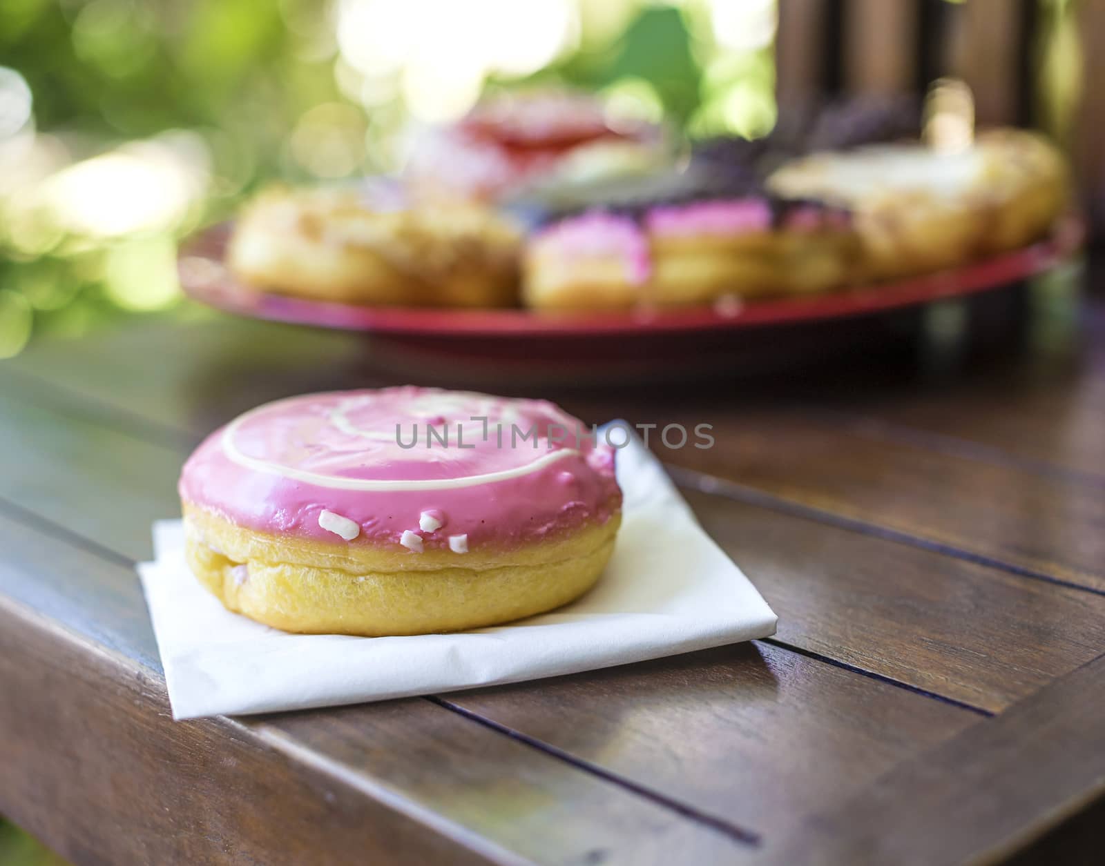 Tasty donut on the Table.