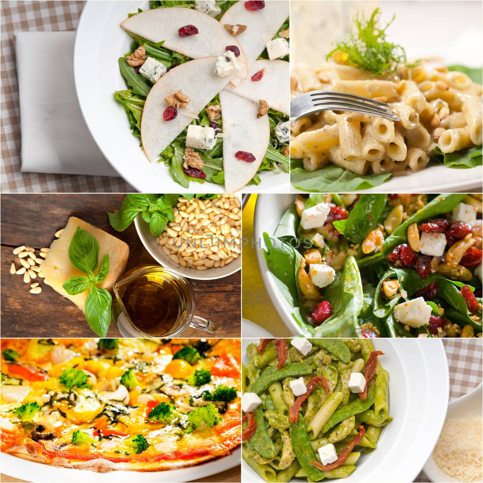 healthy and tasty Italian food collage by keko64