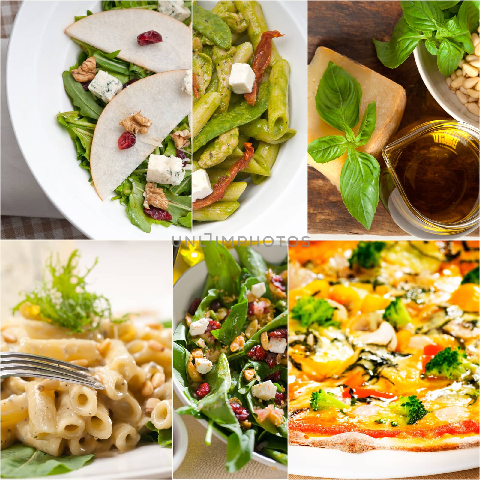 healthy and tasty Italian food collage by keko64