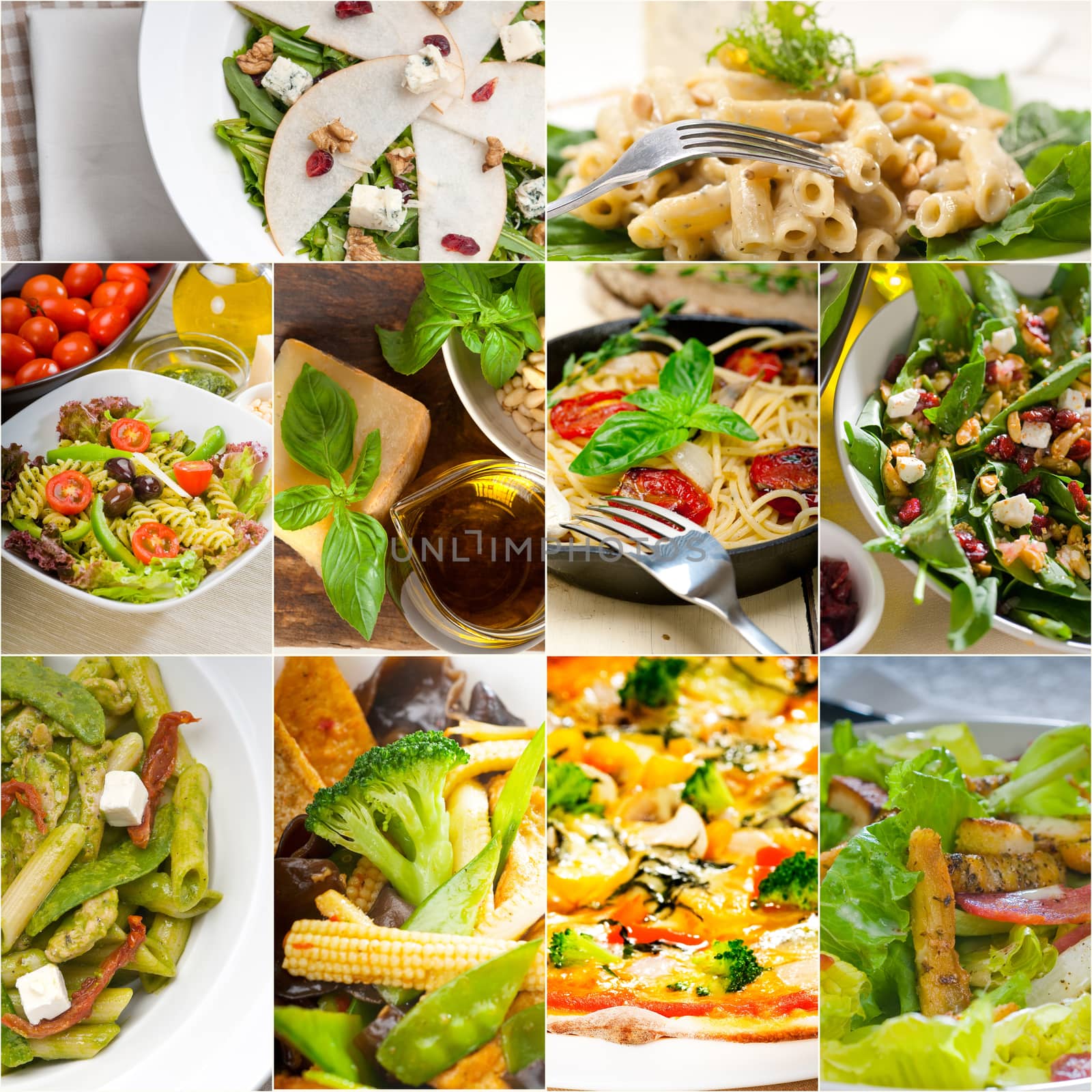 healthy and tasty Italian food collage by keko64